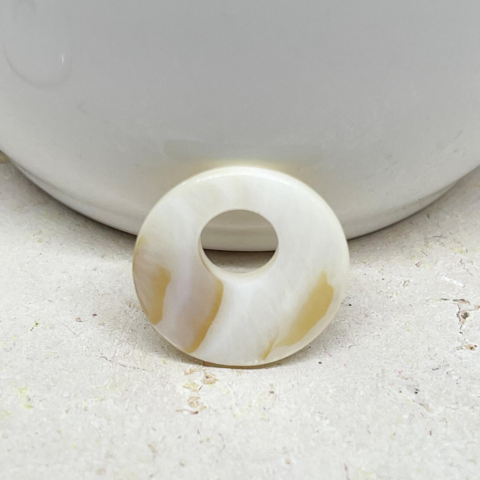 Perlmutt Scheiben Anhänger 6 St.