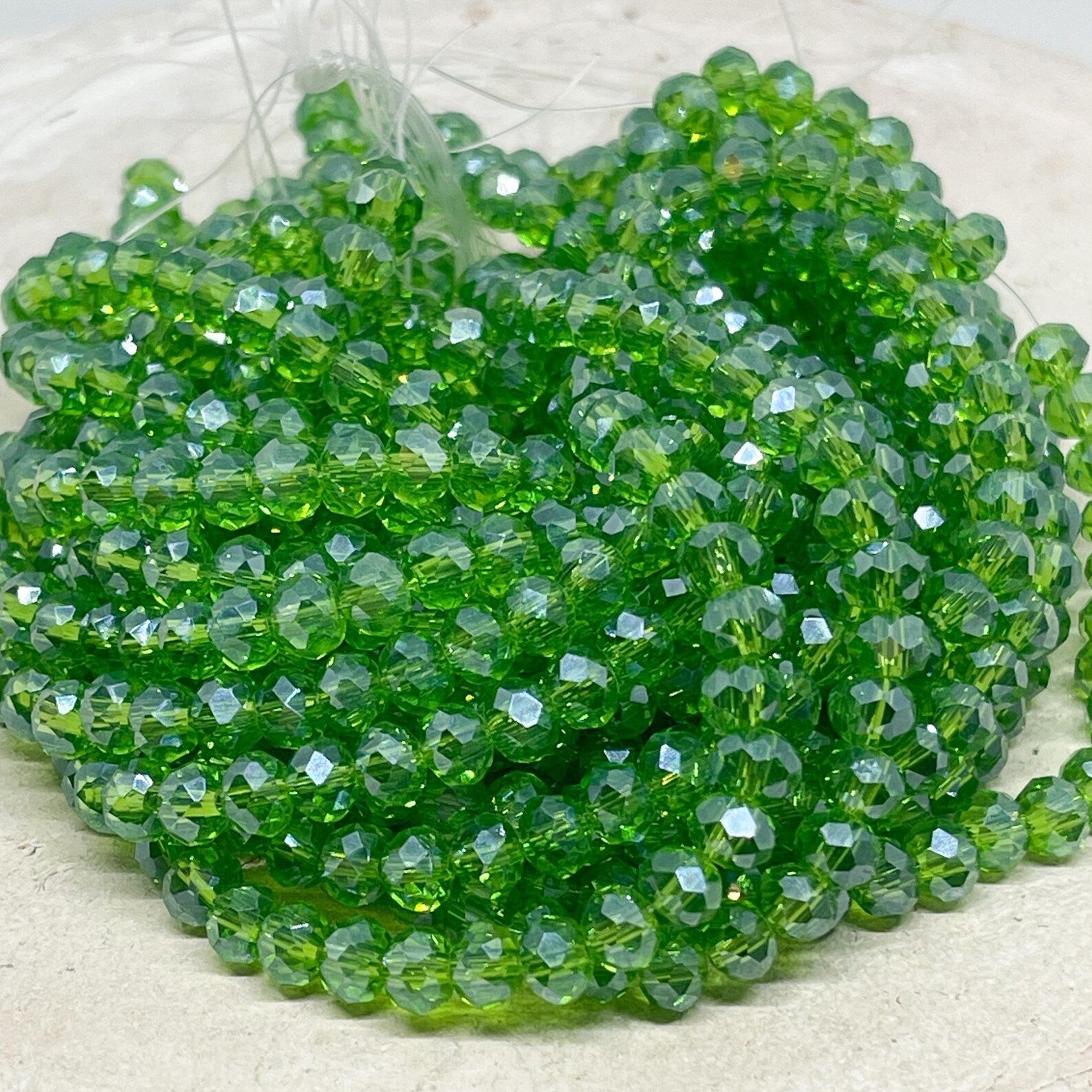 Glasperlen 6mm - Grün