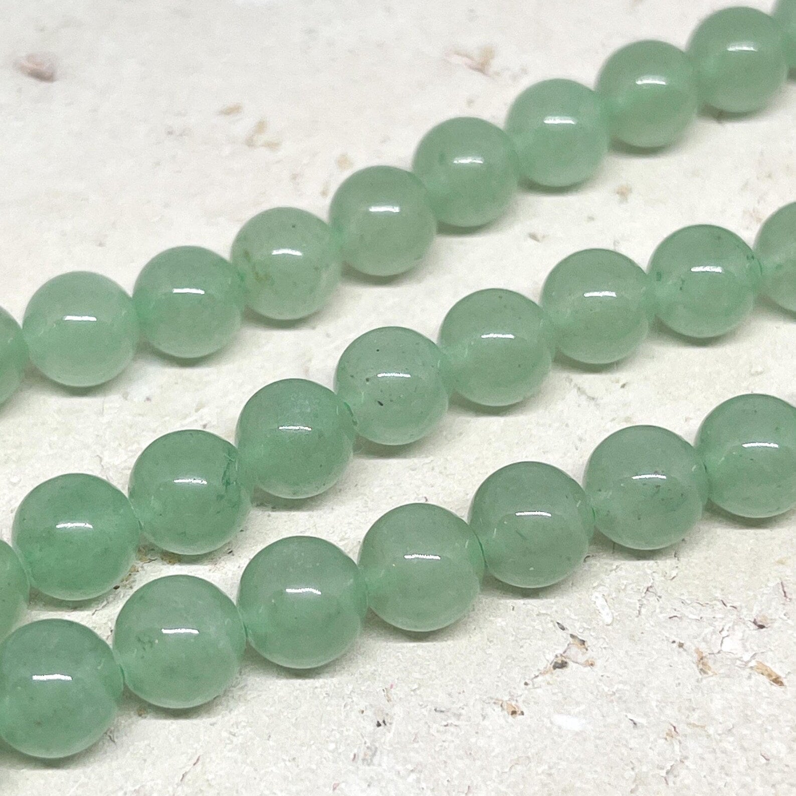 Runde natürliche Aventurin Perlen