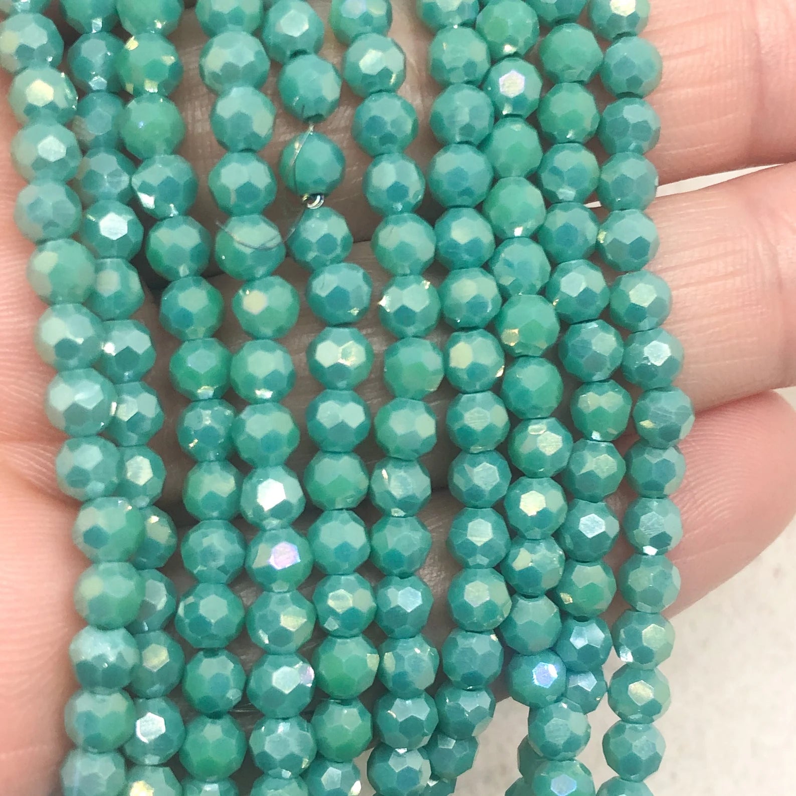 Kristallperlen Grün