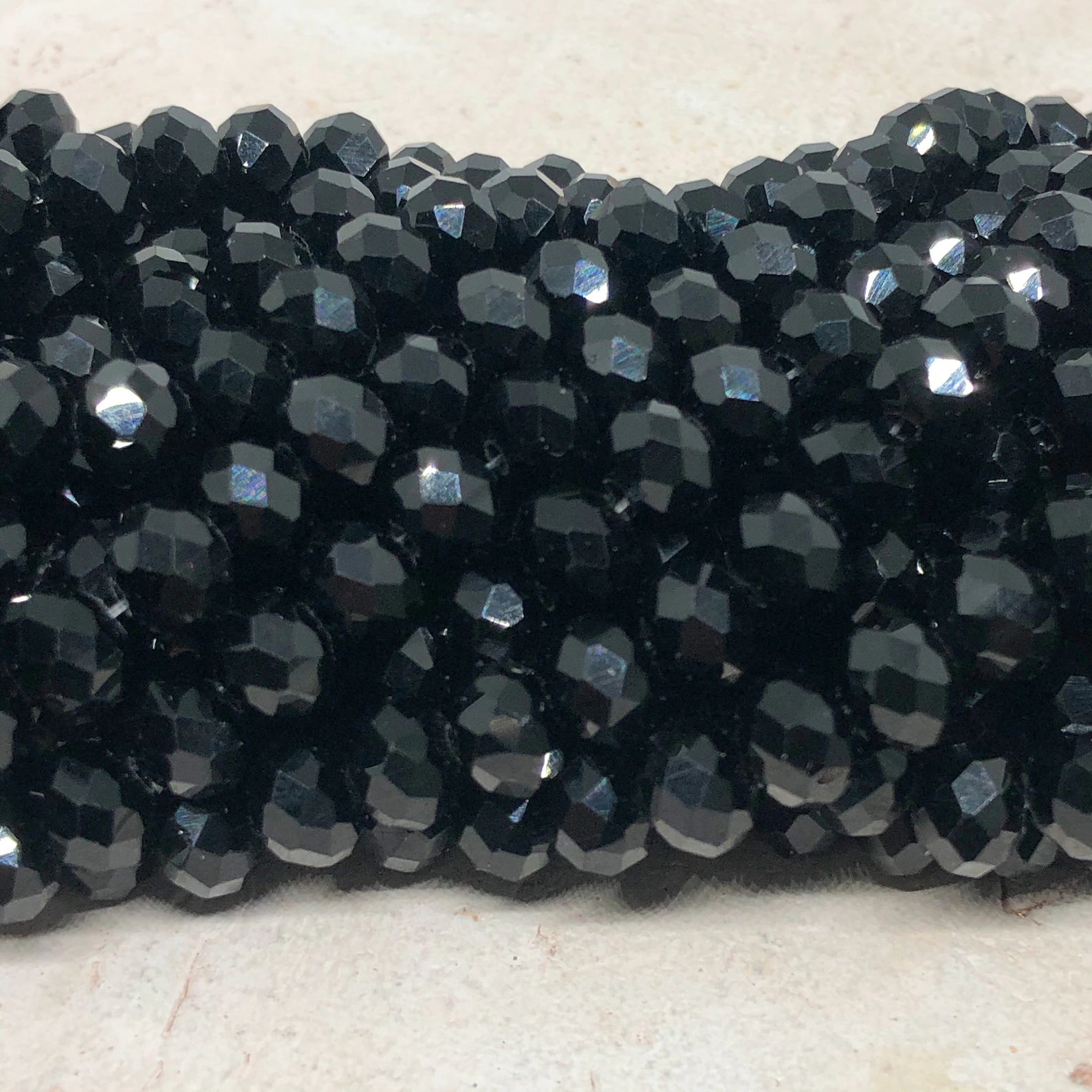 Kristallperlen 10mm Schwarz