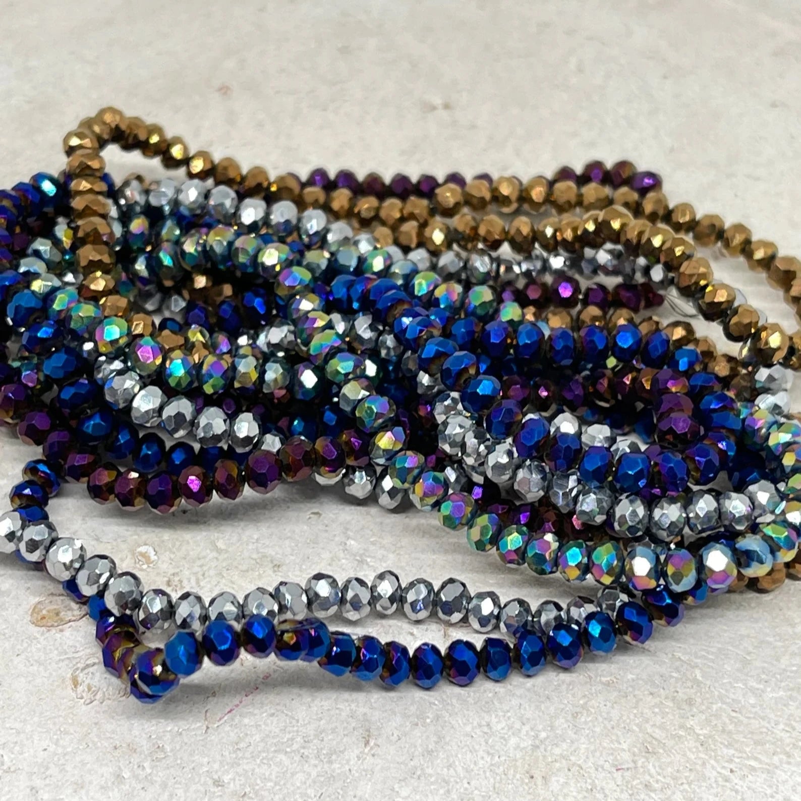 Kristallperlen 4mm 5 Stränge