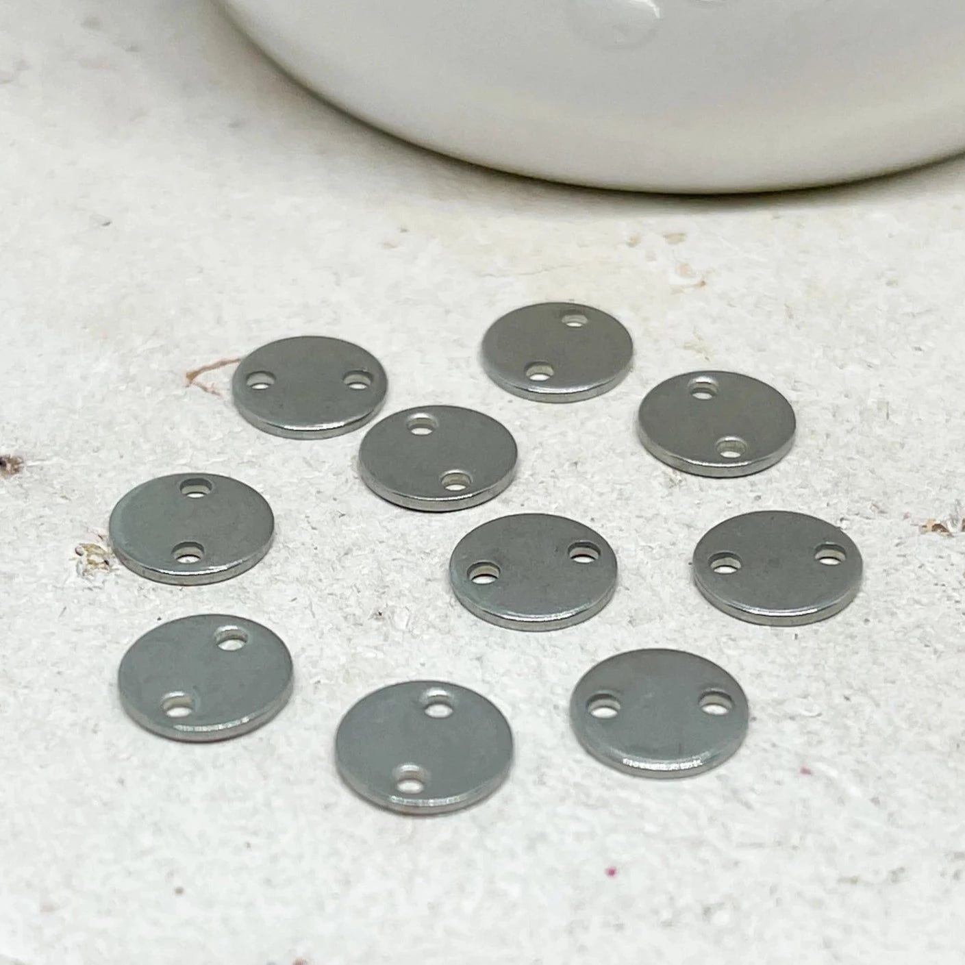 Edelstahl Verbinder Plättchen Conector 10 St. - 8mm