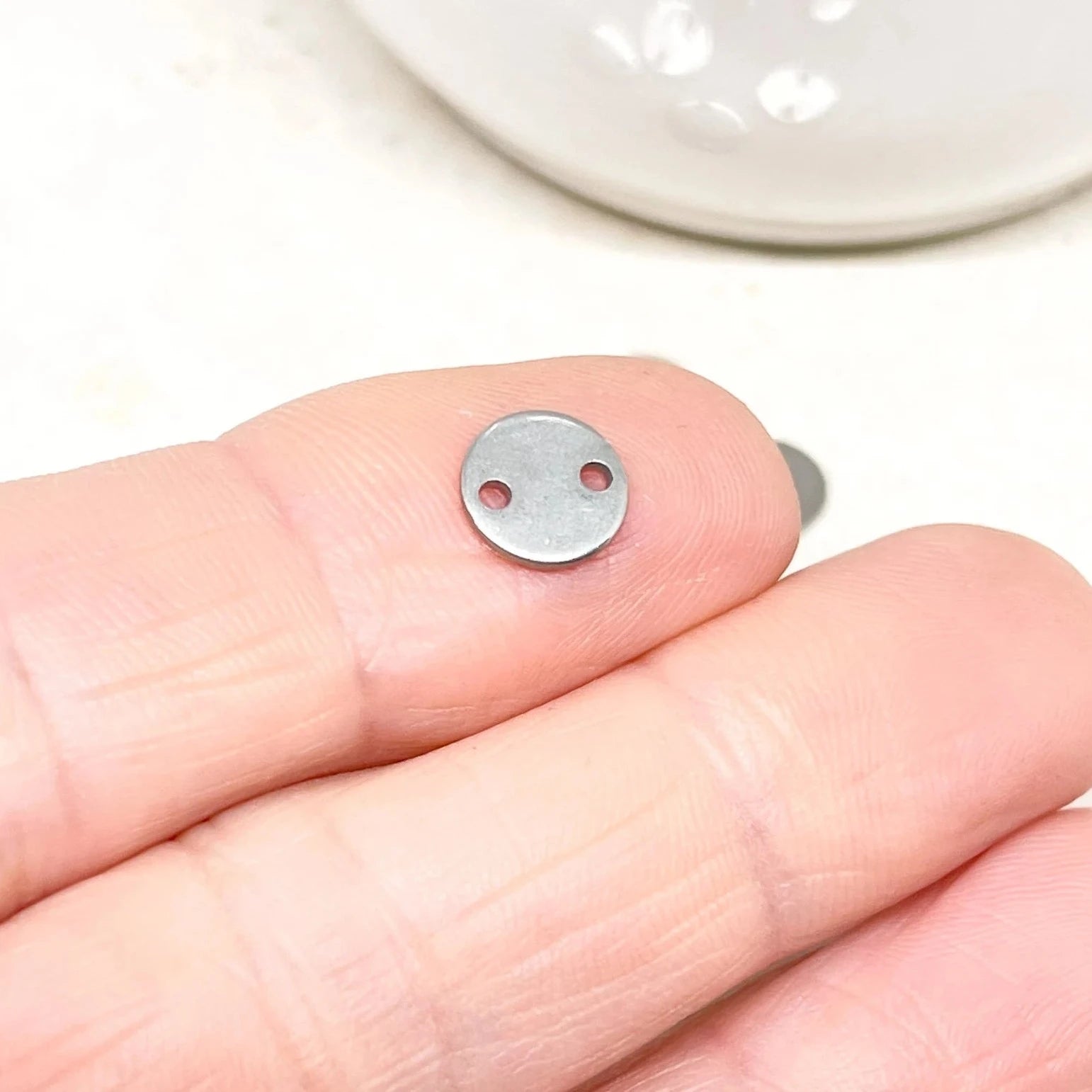 Edelstahl Verbinder Plättchen Conector 10 St. - 8mm