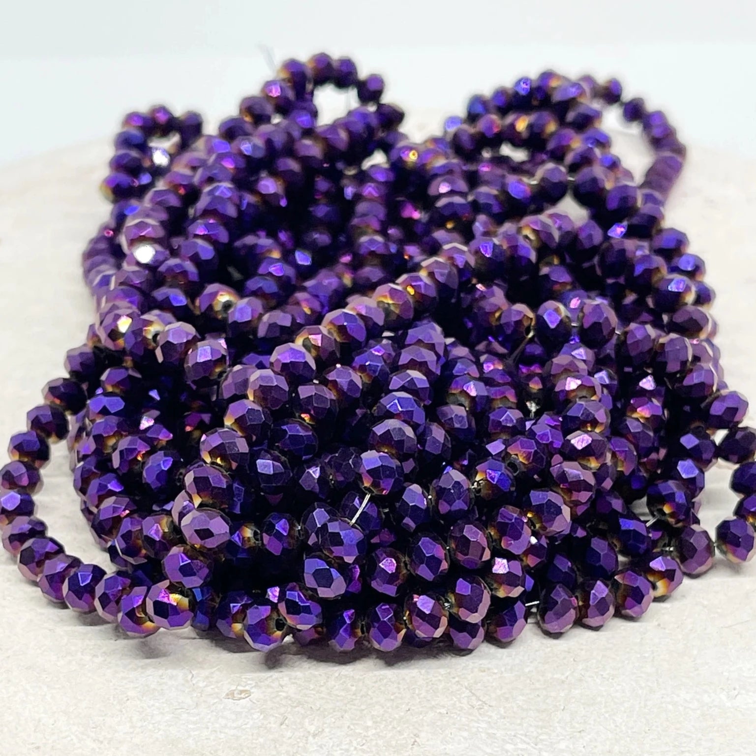 Kristallperlen 6mm Lila Metallic