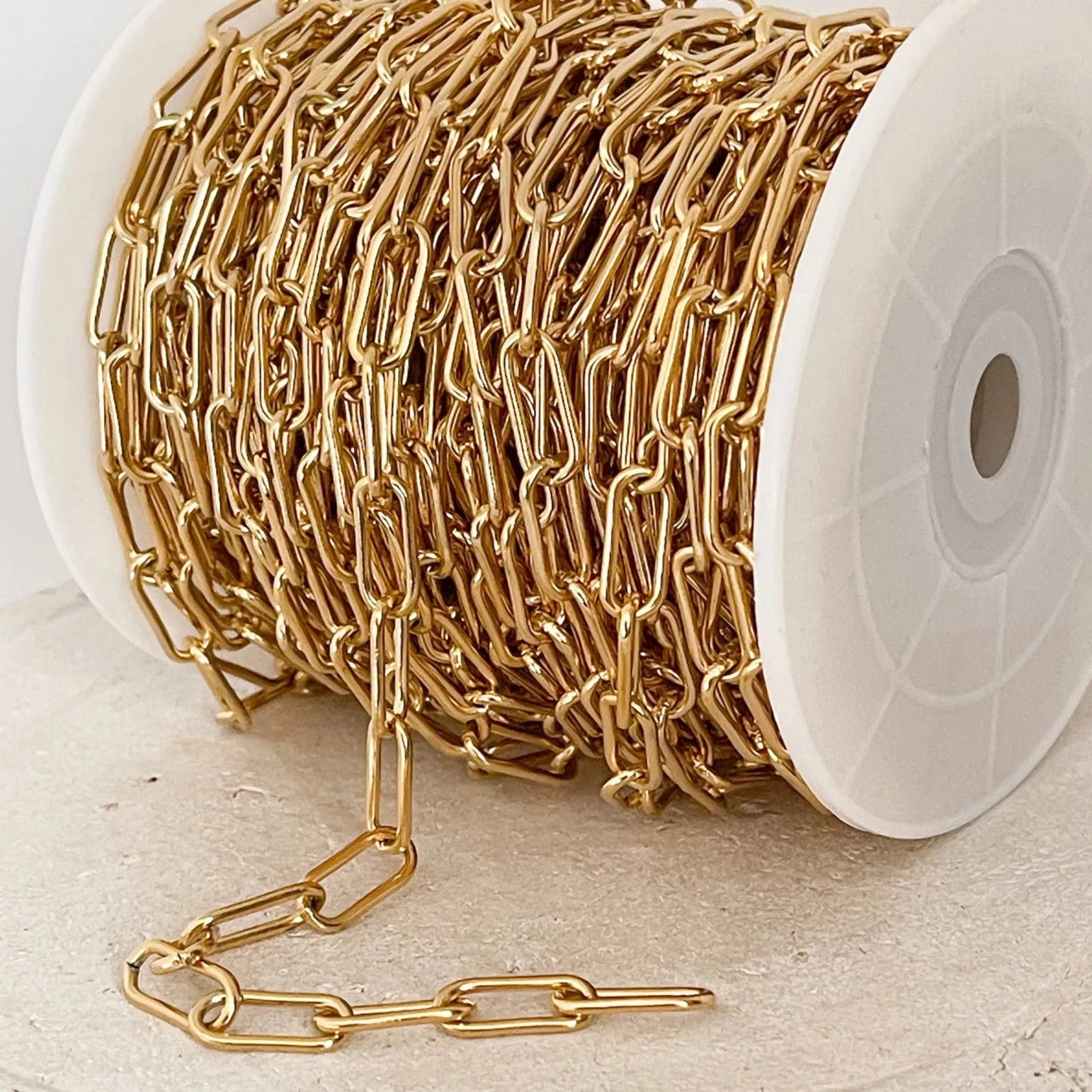 Büroklammerkette aus Edelstahl Wasserfest 17x7x2mm 1m