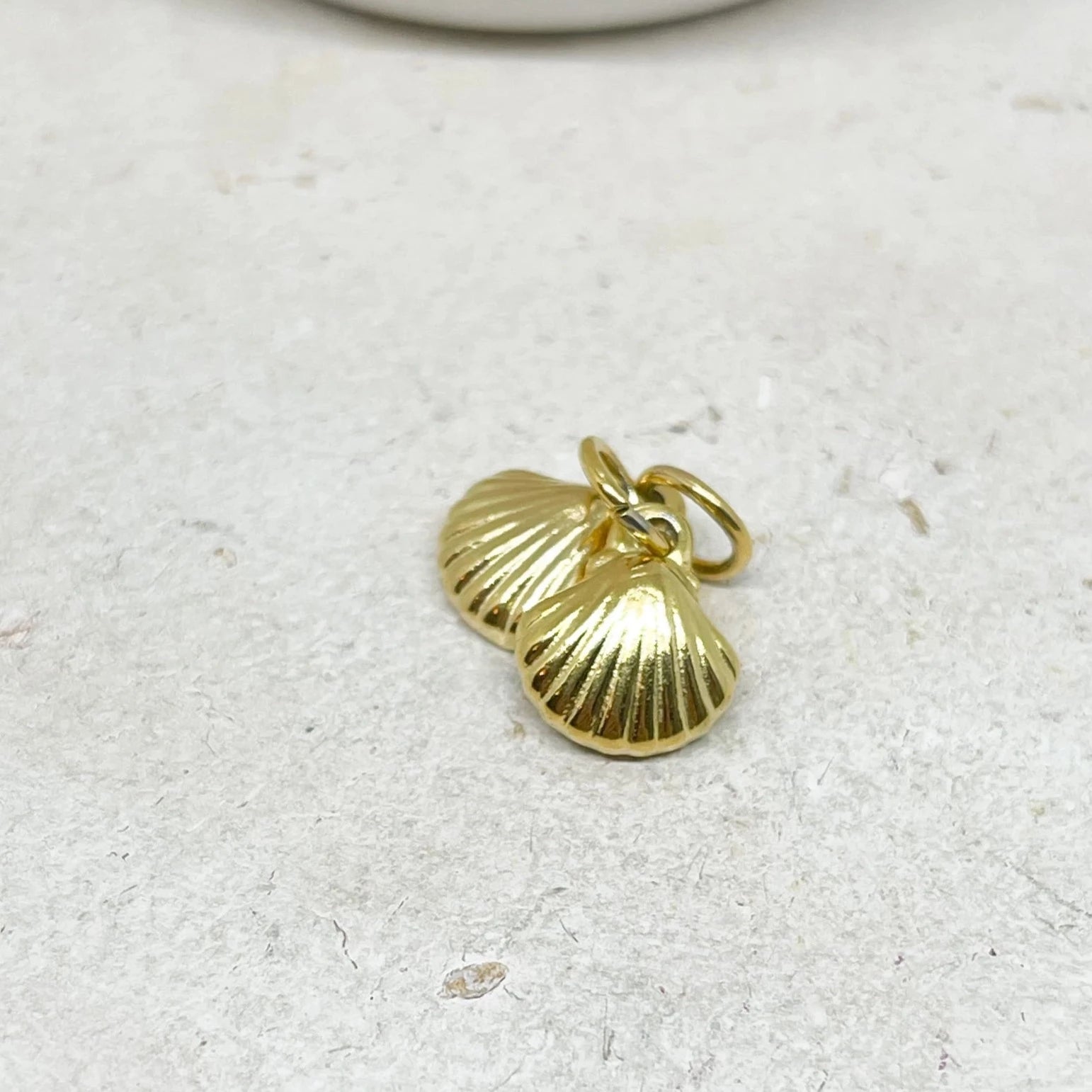 Anhänger Jakobsmuschel aus Edelstahl Wasserfest 2 St. - Goldfarben