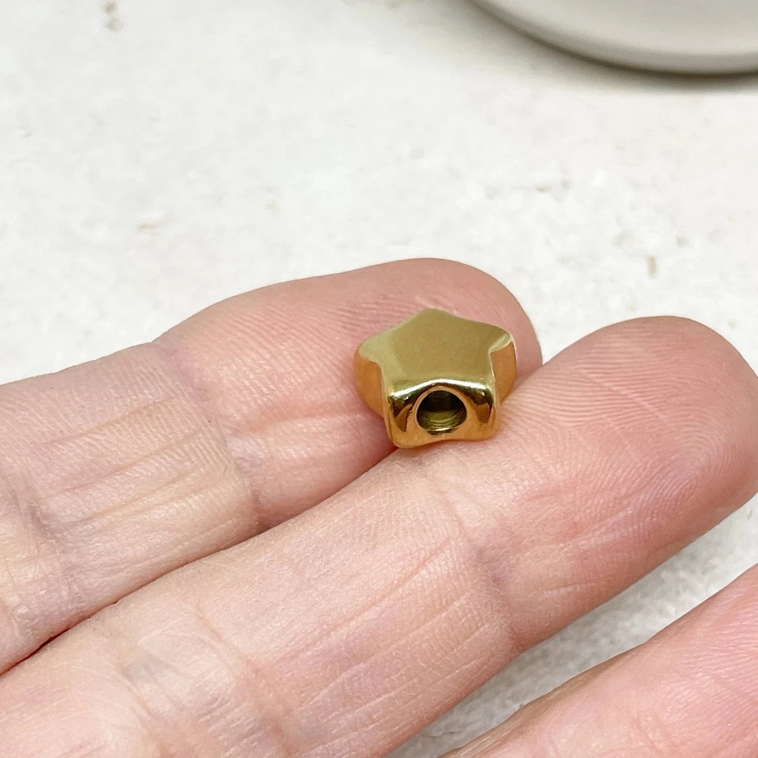 Edelstahl Stern Verbinder - goldfarbe