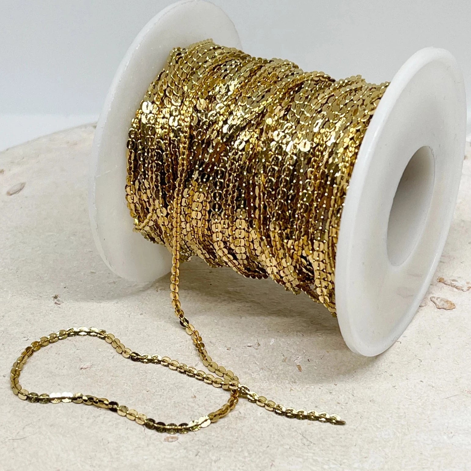 Boston Gliederkette Edelstahl Wasserfest 2mm Goldfarben 1m