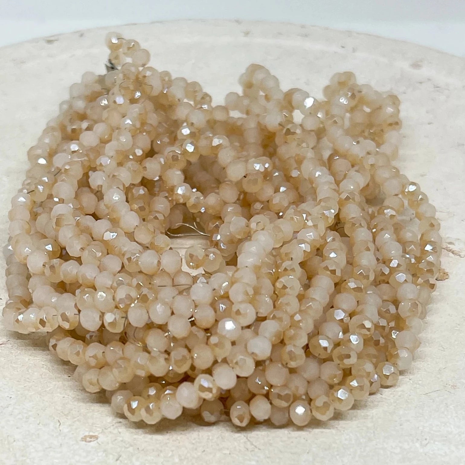 Kristallperlen 4mm beige