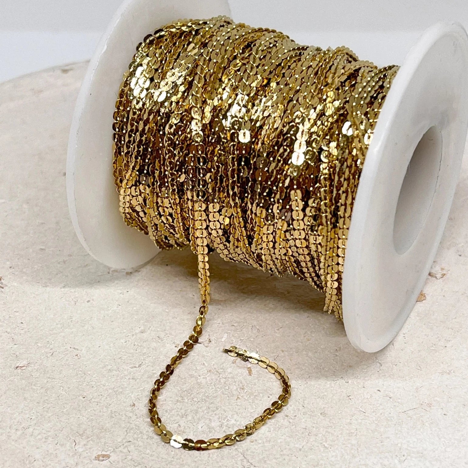 Boston Gliederkette Edelstahl Wasserfest 2mm Goldfarben 1m