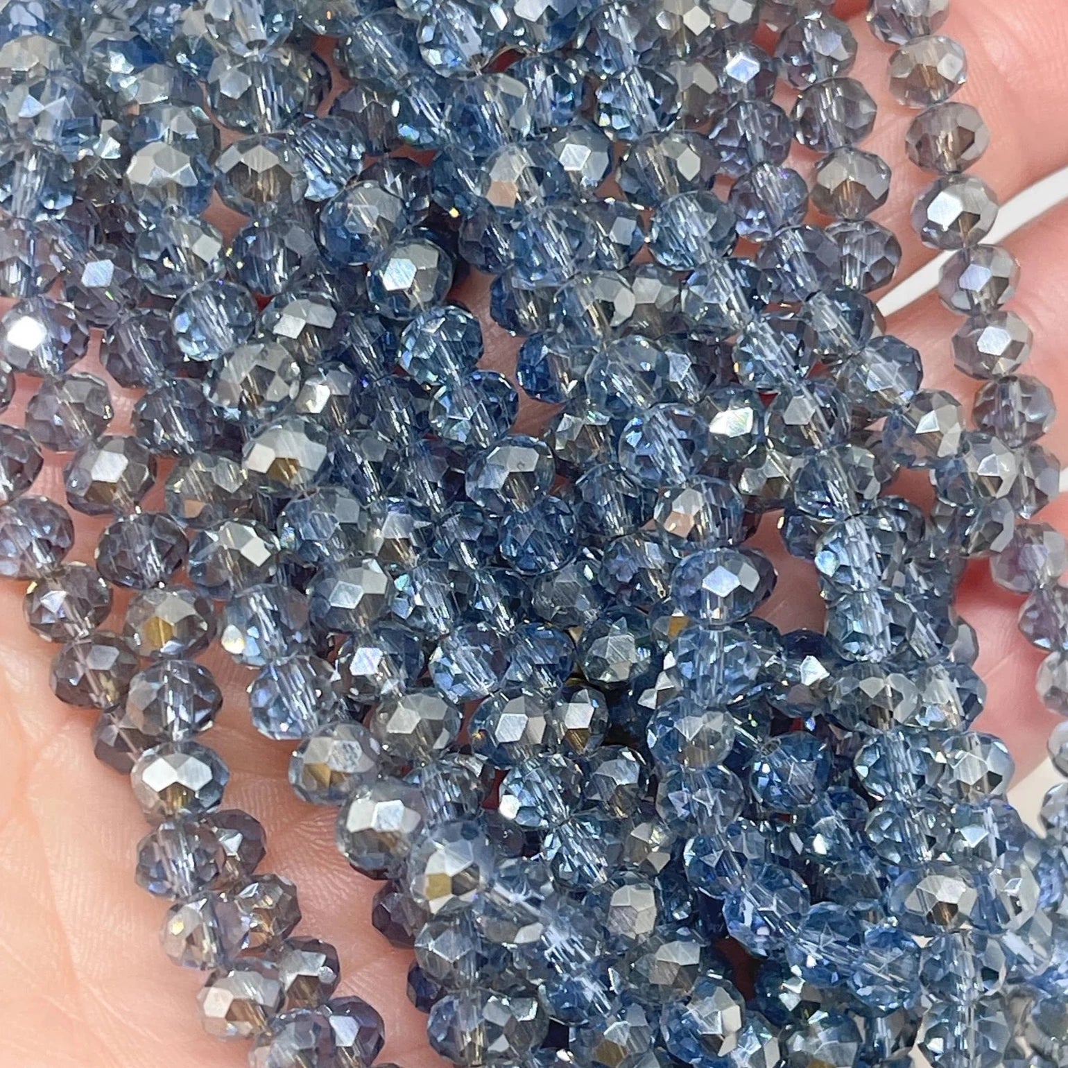 Kristallperlen 6mm Blau