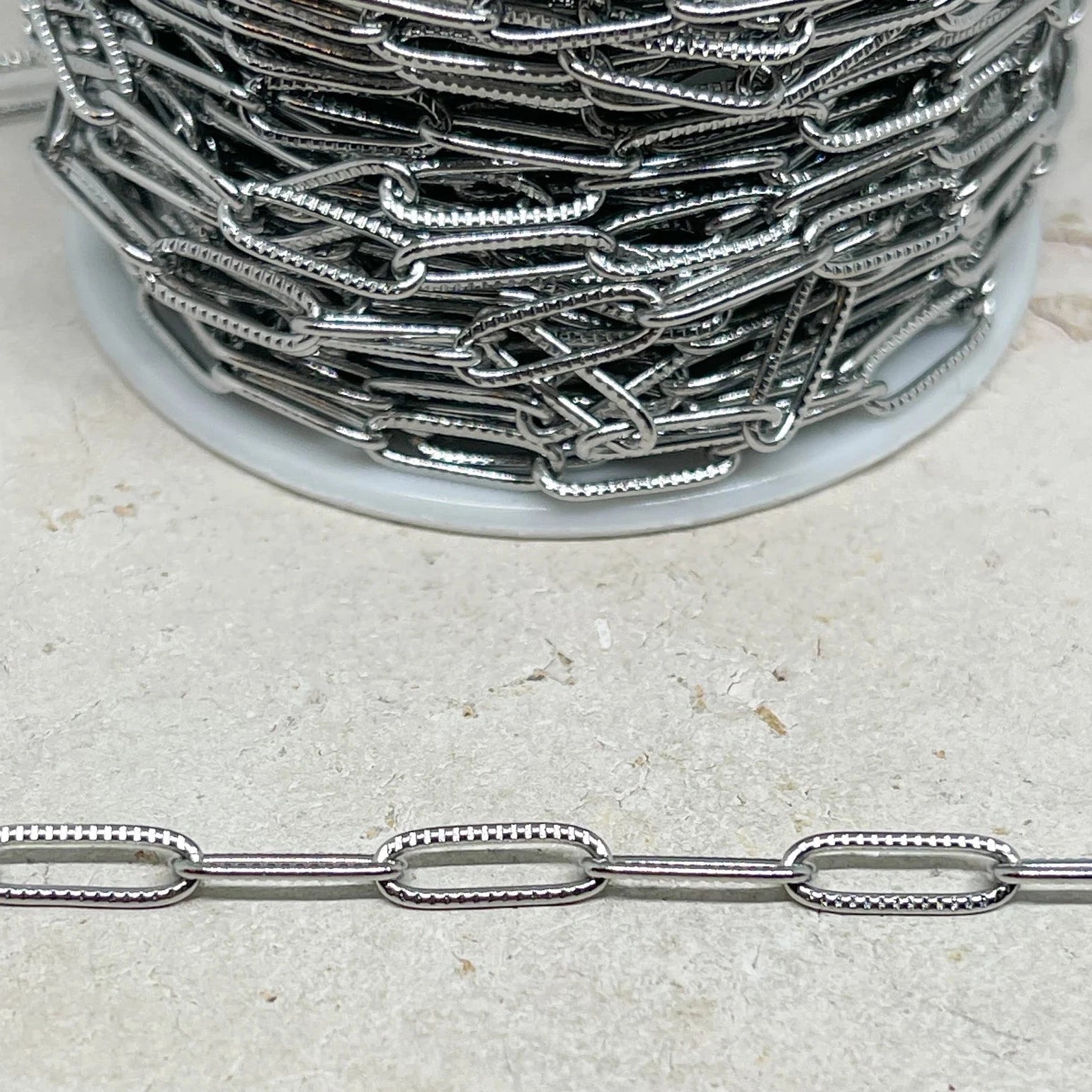 Büroklammer Kette aus Edelstahl Wasserfest 12mm x 4mm x 1mm