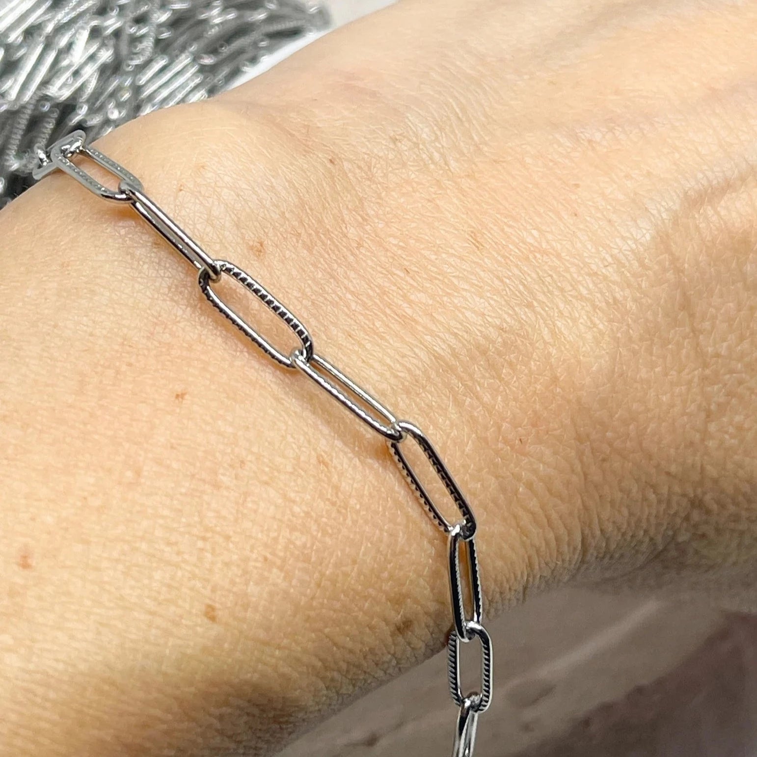 Büroklammer Kette aus Edelstahl Wasserfest 12mm x 4mm x 1mm