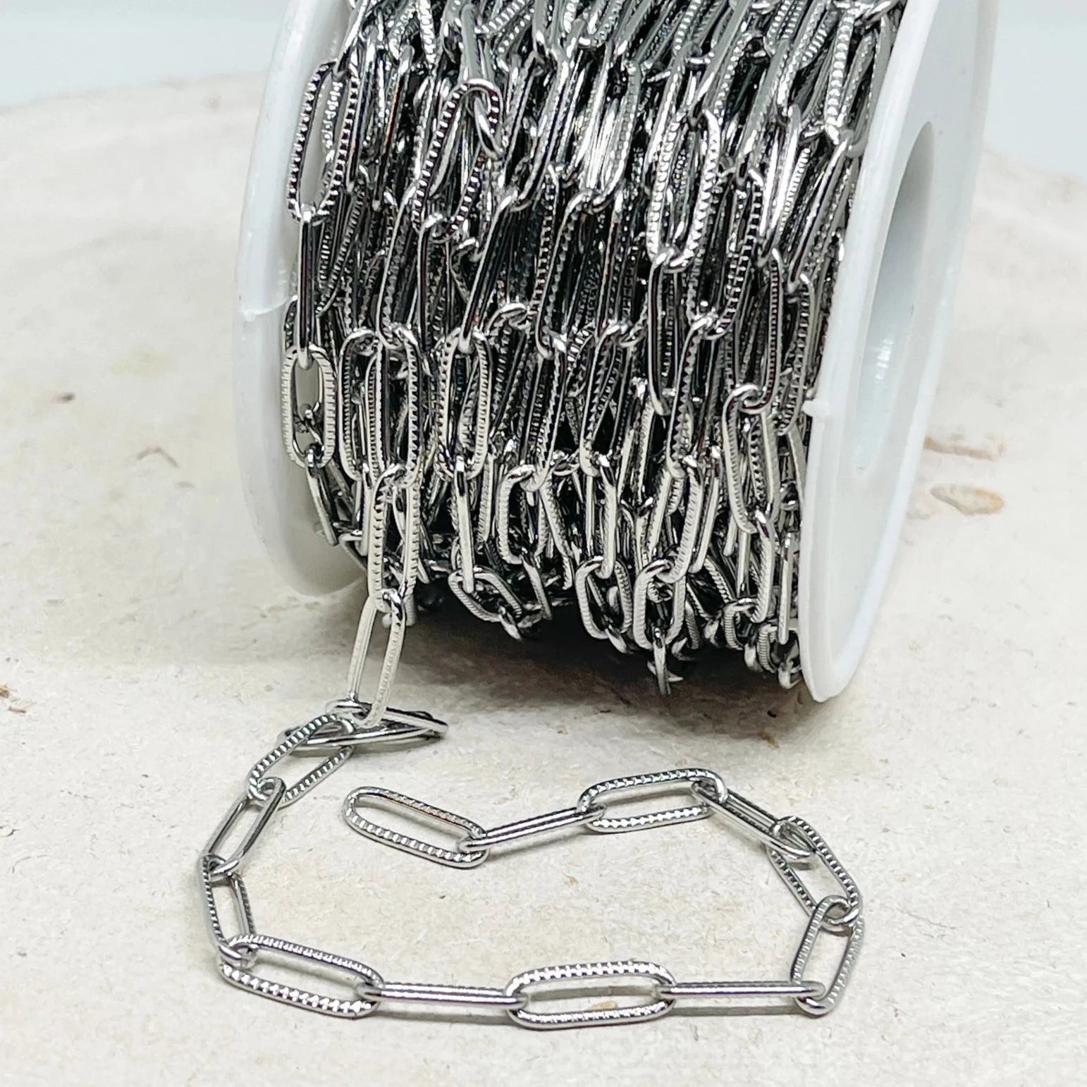 Büroklammer Kette aus Edelstahl Wasserfest 12mm x 4mm x 1mm