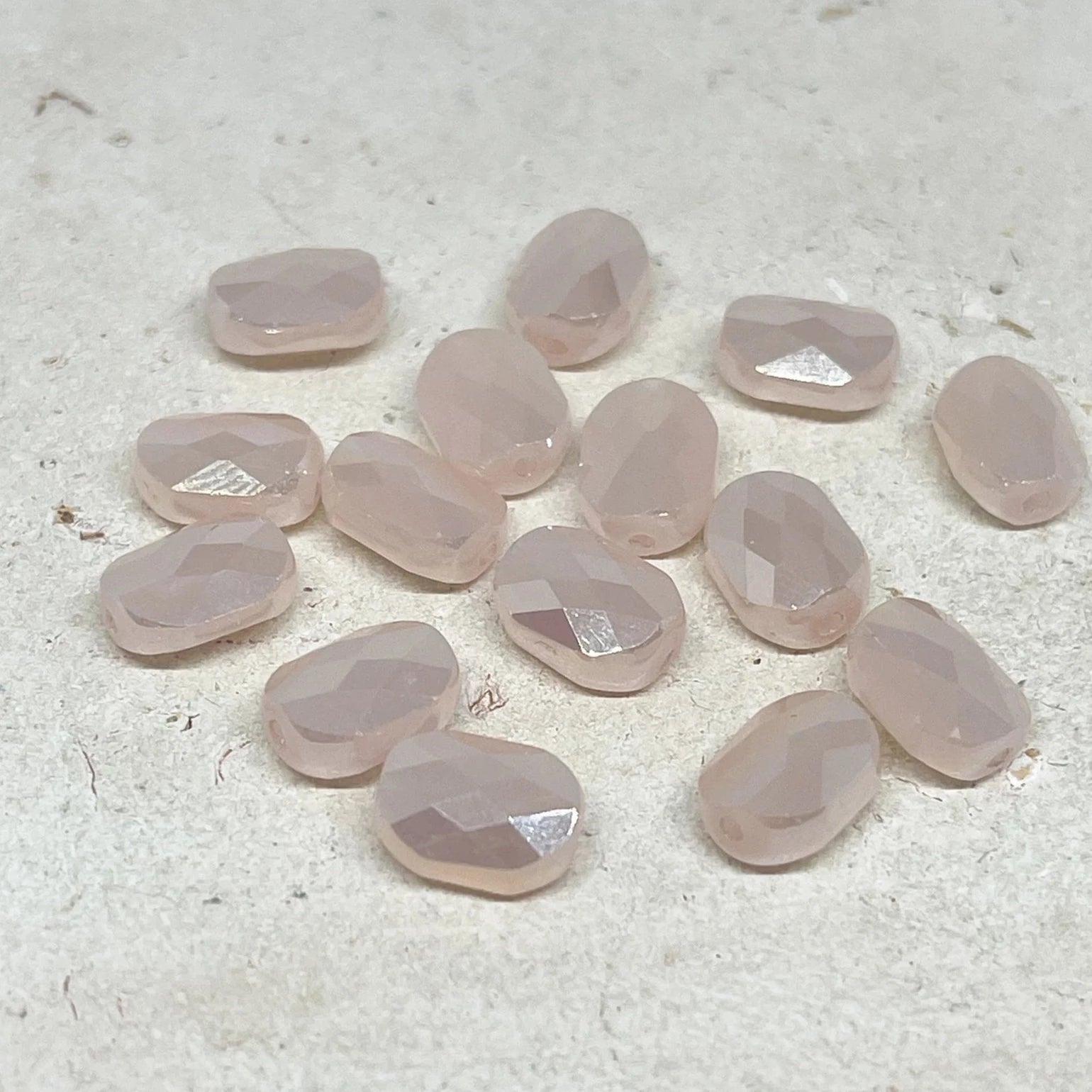 10 St. Kristallperlen Oval - Rosa