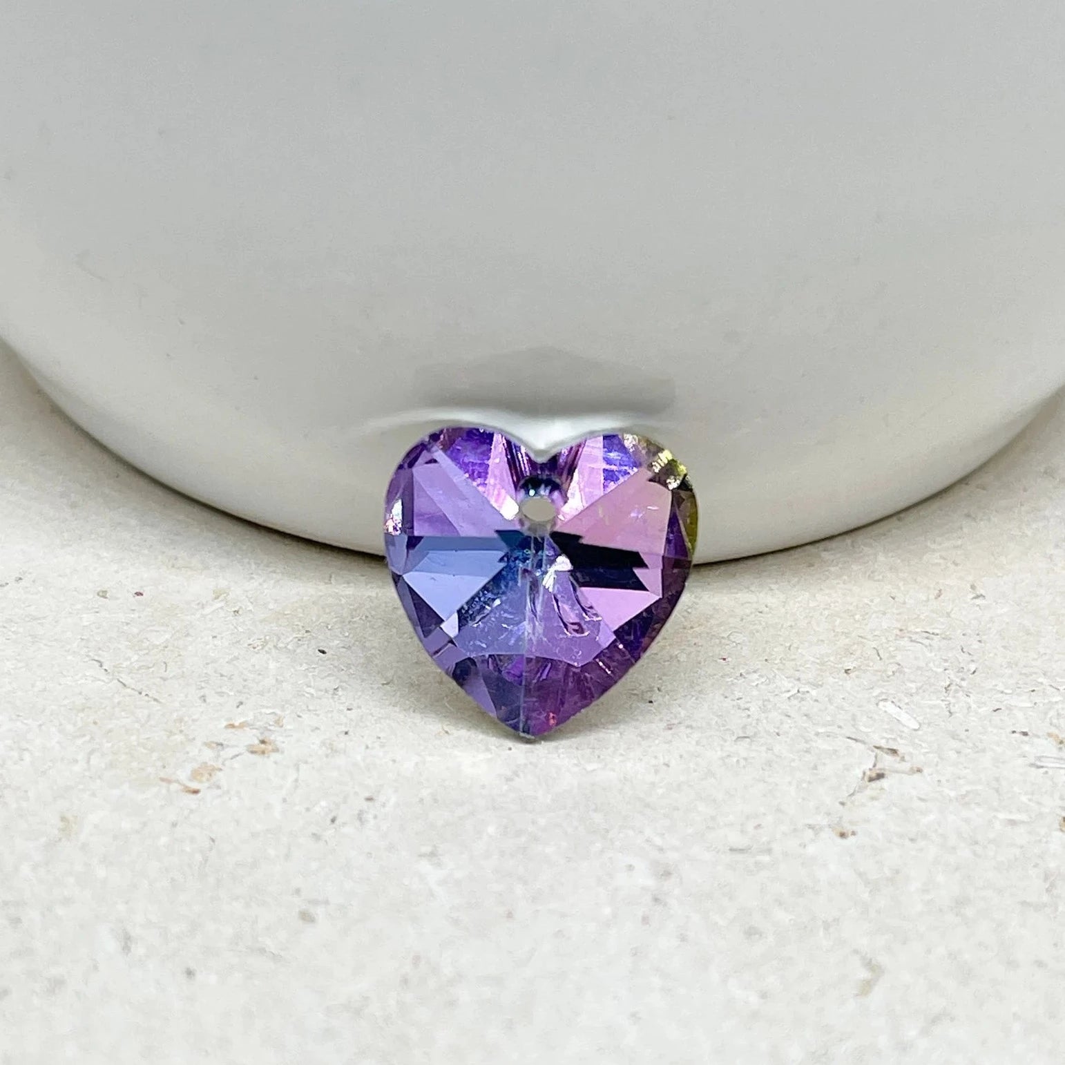 Kristallherzen 14mm Flieder