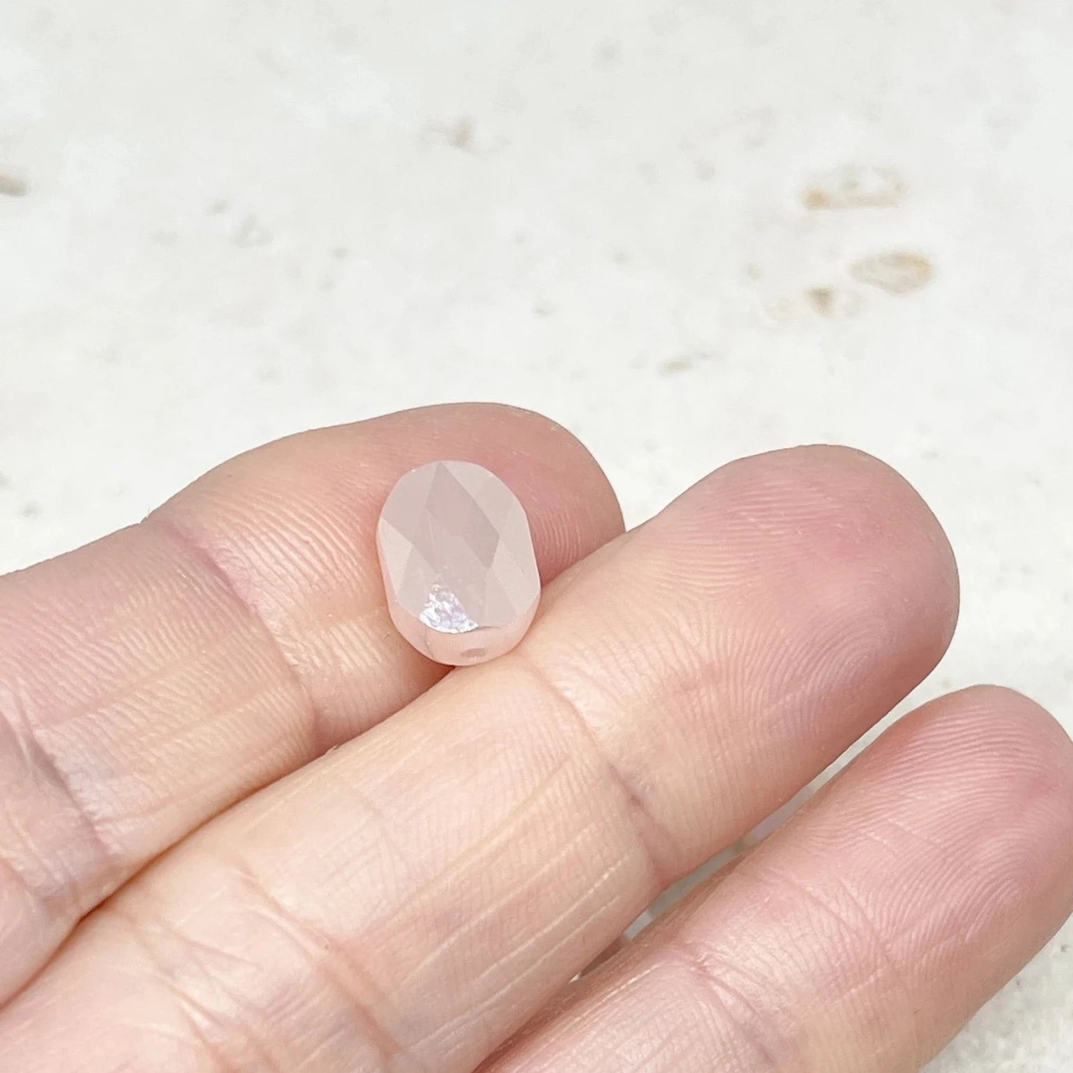 10 St. Kristallperlen Oval - Rosa