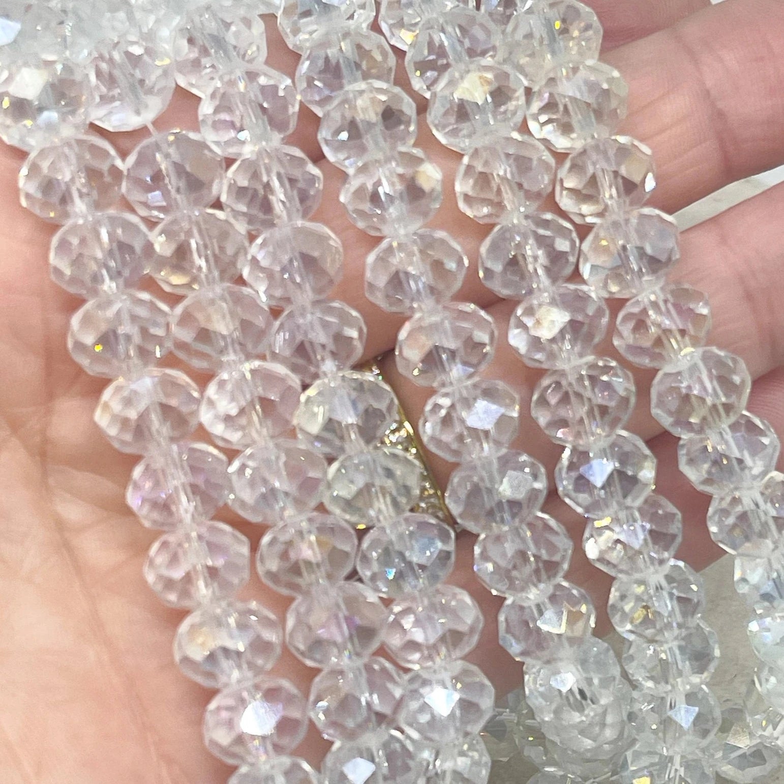 Kristallperlen 10mm Kristall ab