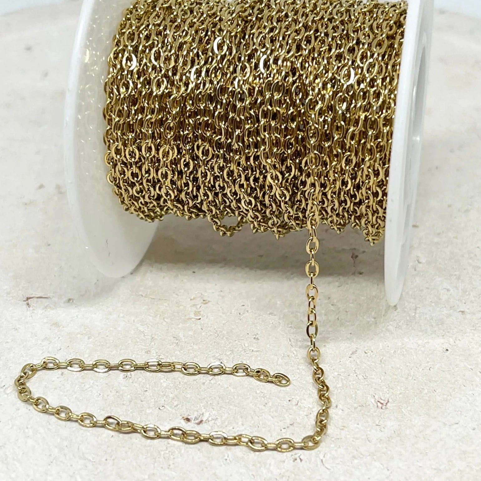 Edelstahl Kette 1 Meter Edelstahlkette 2,5mm x 2mm