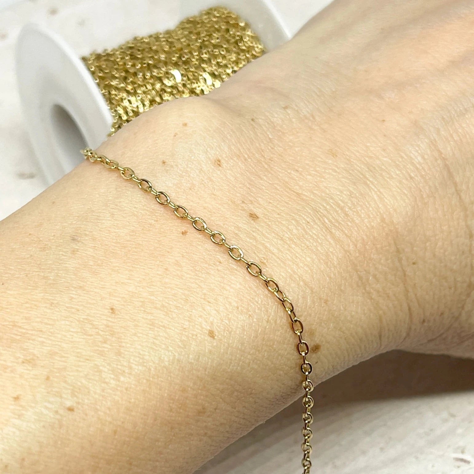 Edelstahl Kette 1 Meter Edelstahlkette 2,5mm x 2mm