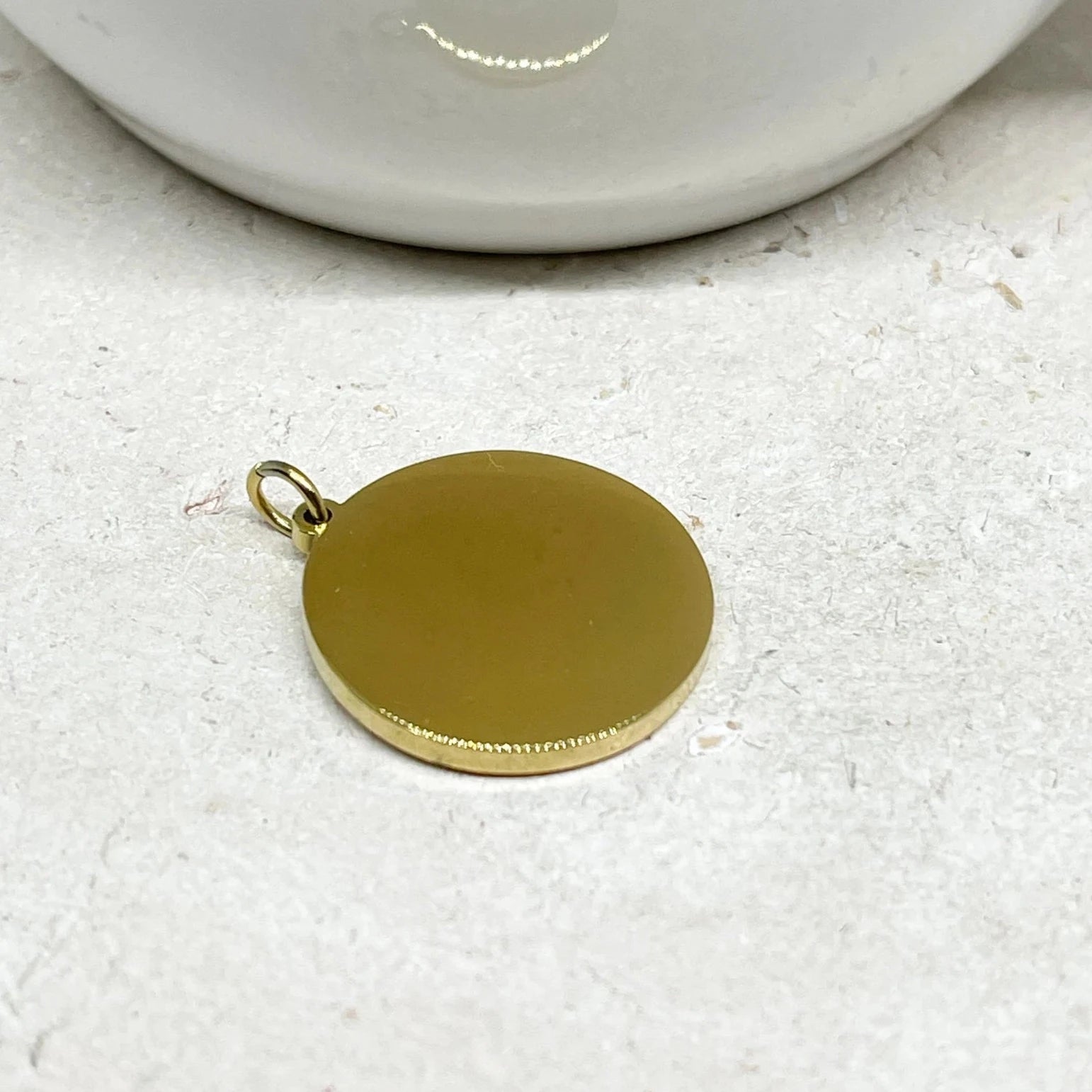 Anhänger Sonne Scheibe aus Edelstahl Wasserfest 1 St. - Goldfarben
