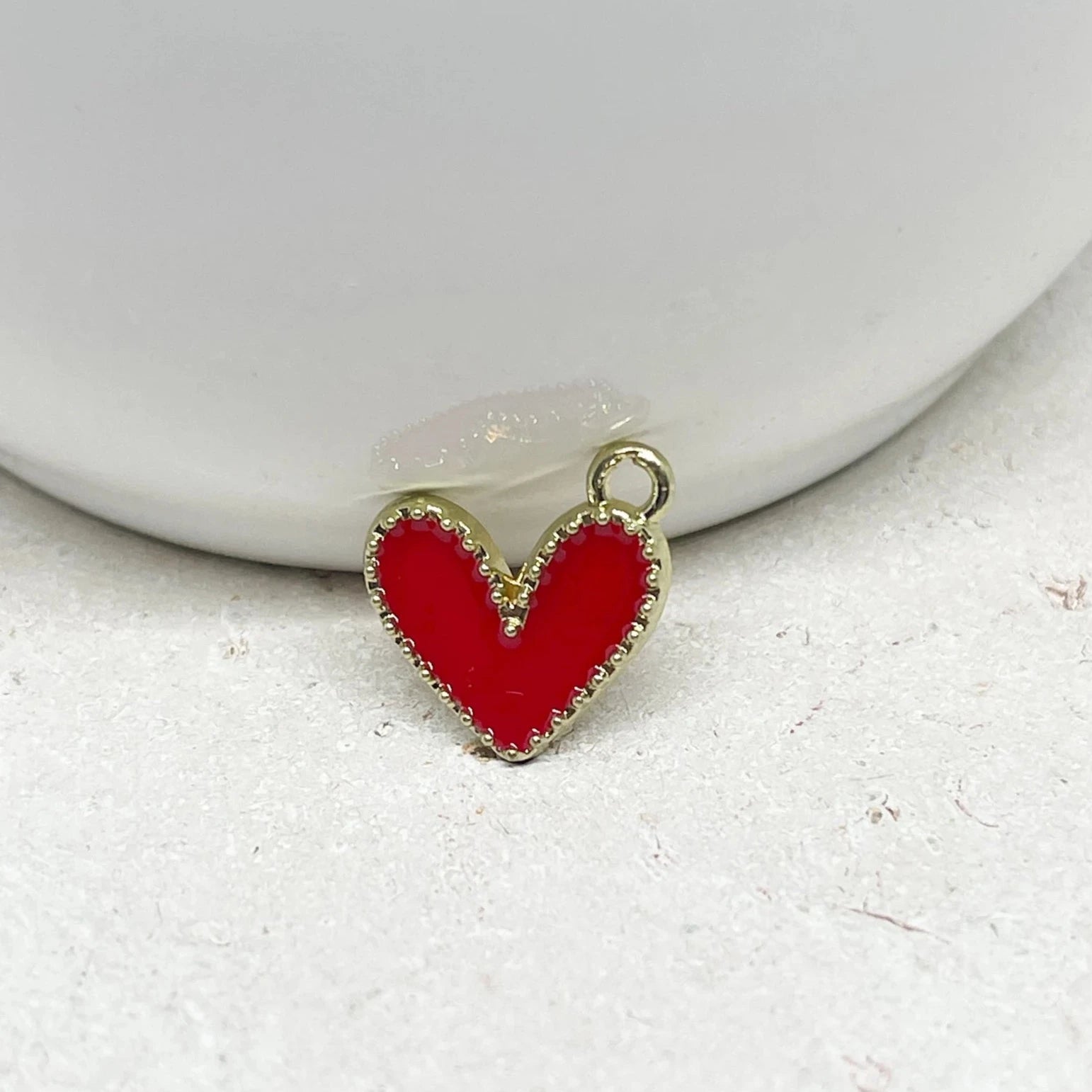 Anhänger Herz Emaille - Rot