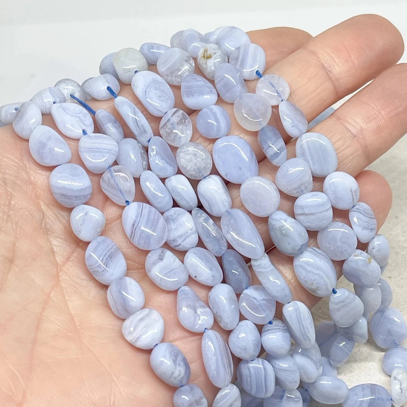 Achat Edelstein Perlen Nuggets 5mm - 12mm