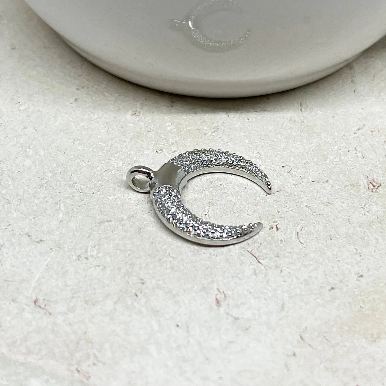 Anhänger Mond mit Zirkonia