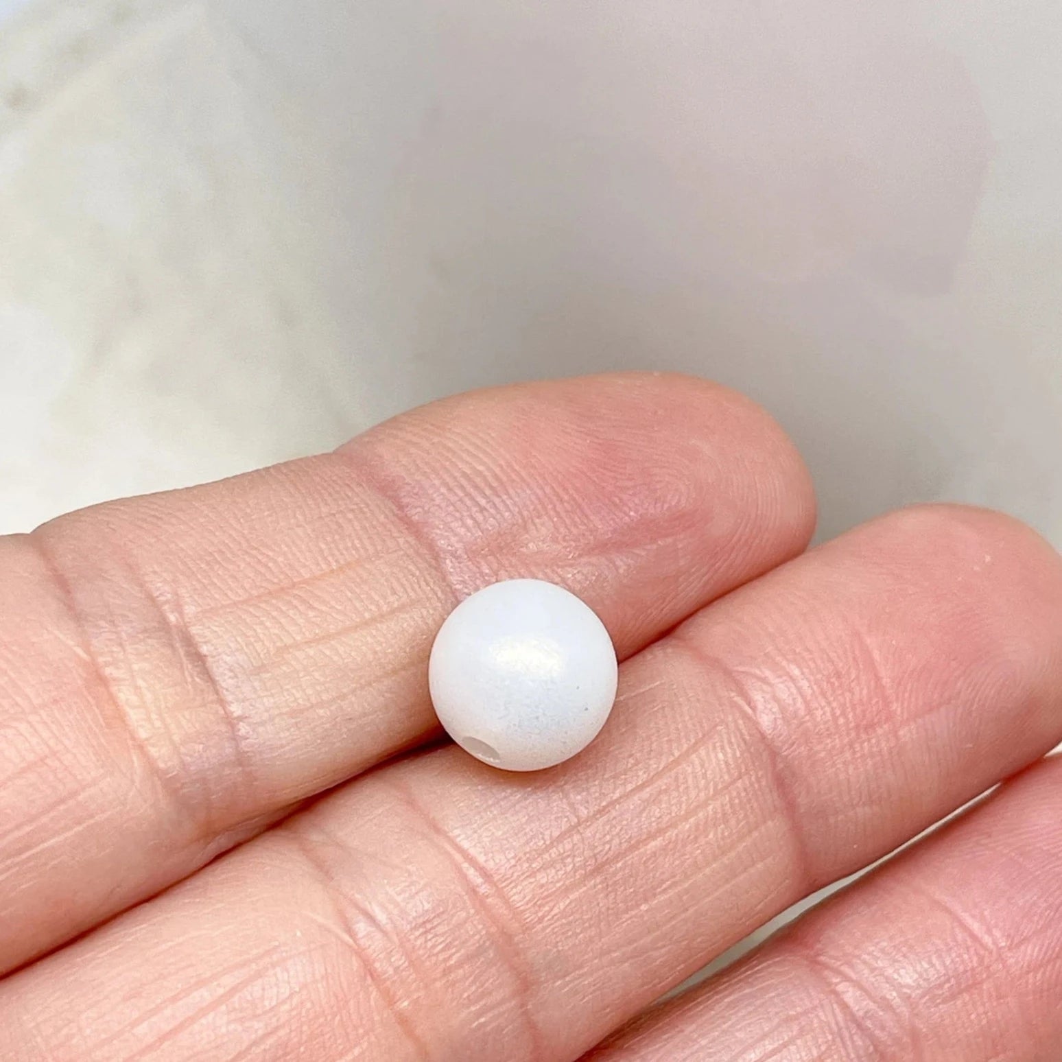 Runde Acrylperlen 8mm Weiß 100 St.