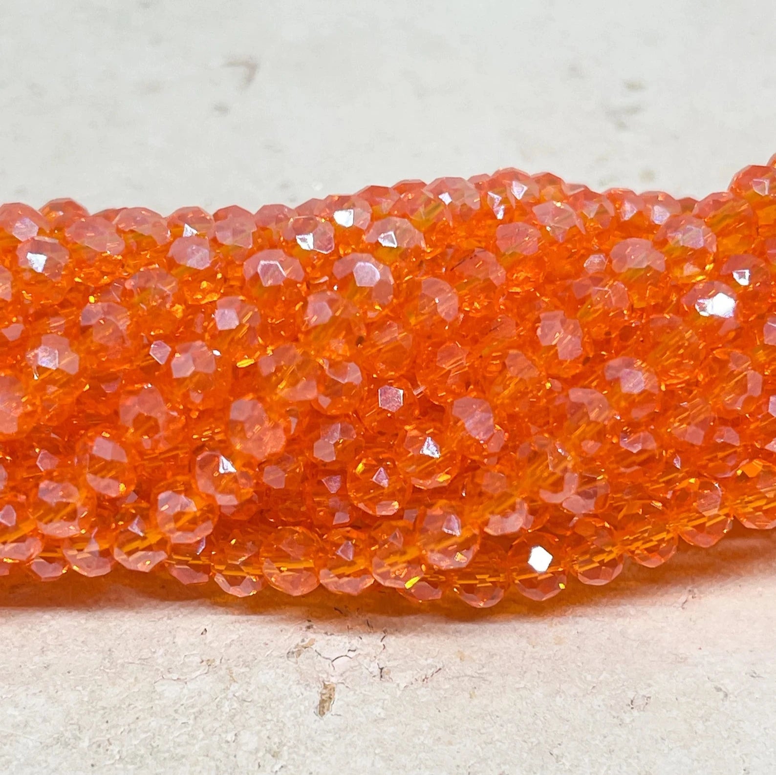 Kristallperlen Orange 4mm