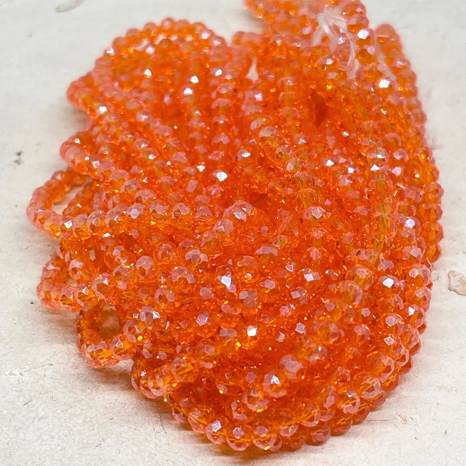 Kristallperlen Orange 4mm