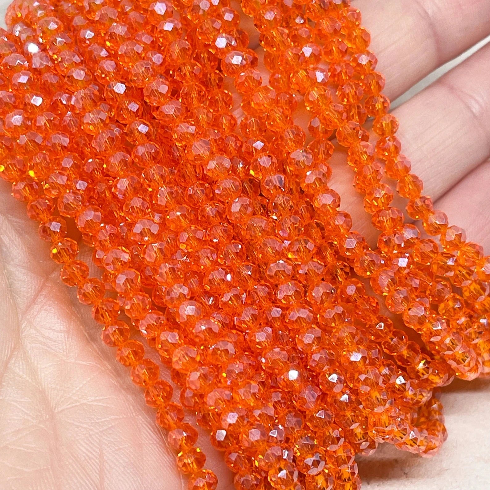 Kristallperlen Orange 4mm