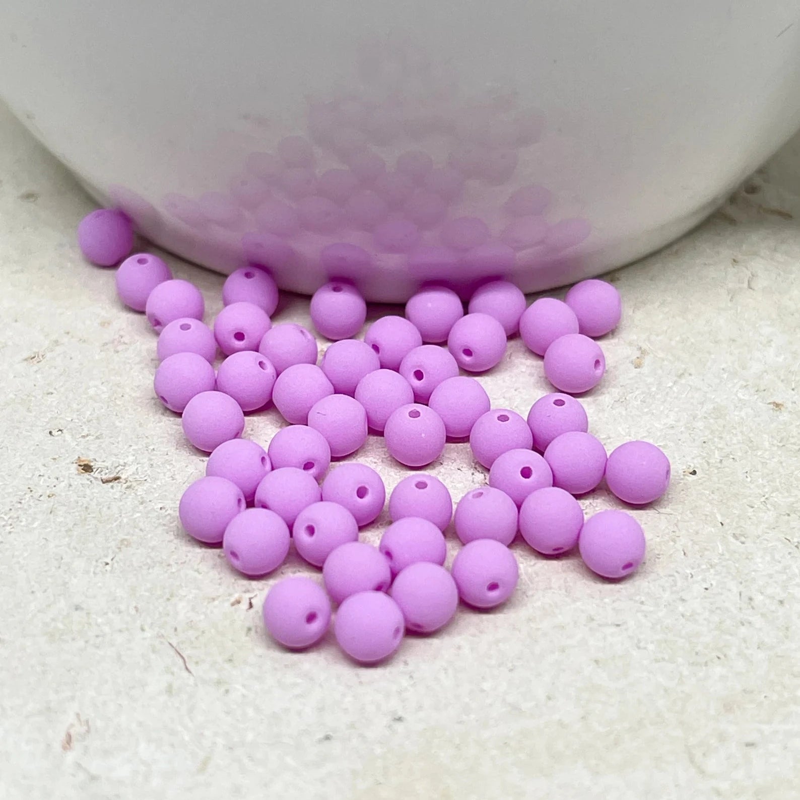 Böhmische Glasschliffperlen 4mm Bondeli Magenta 100 St.