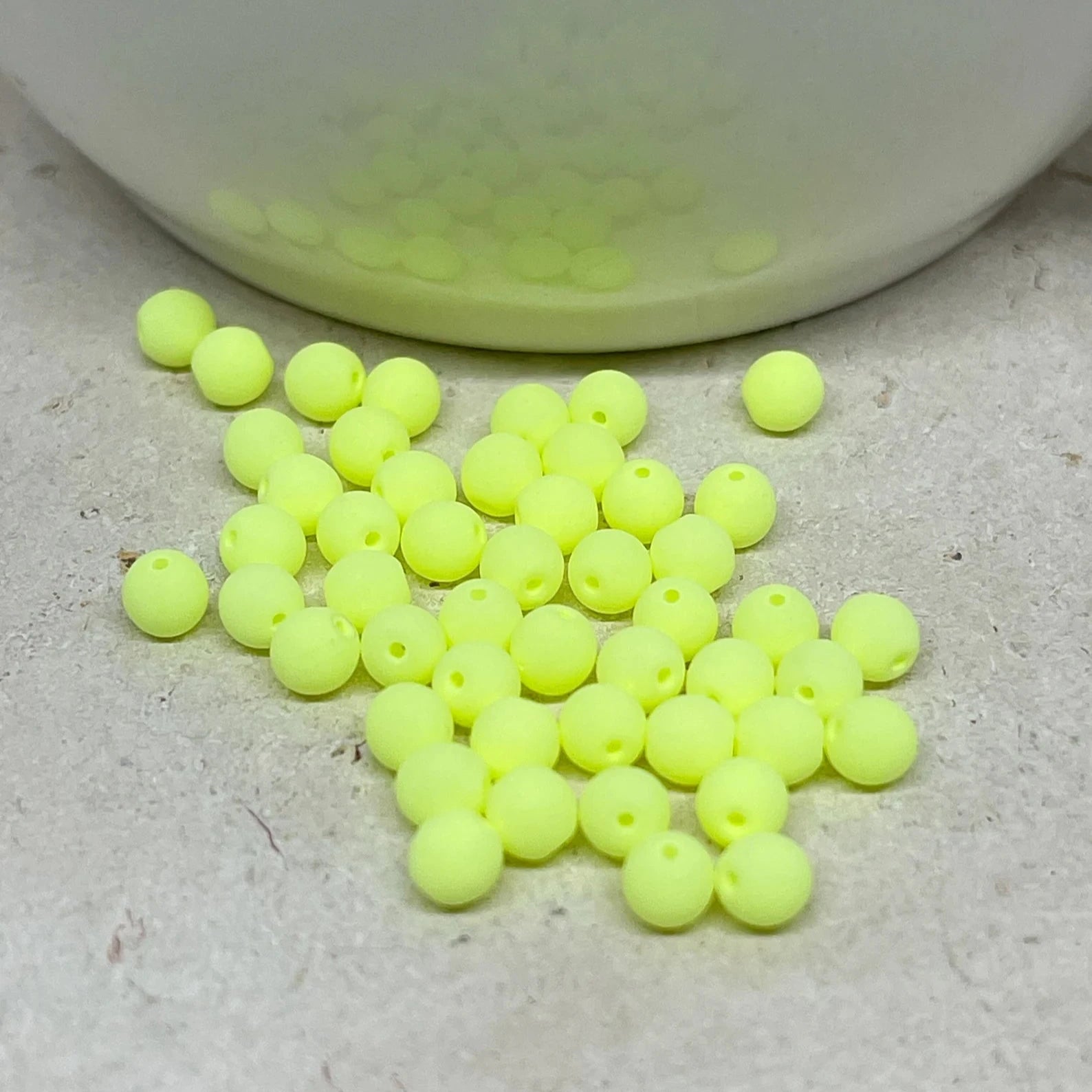 Böhmische Glasschliffperlen 4mm Bondeli Lemon 100 St.