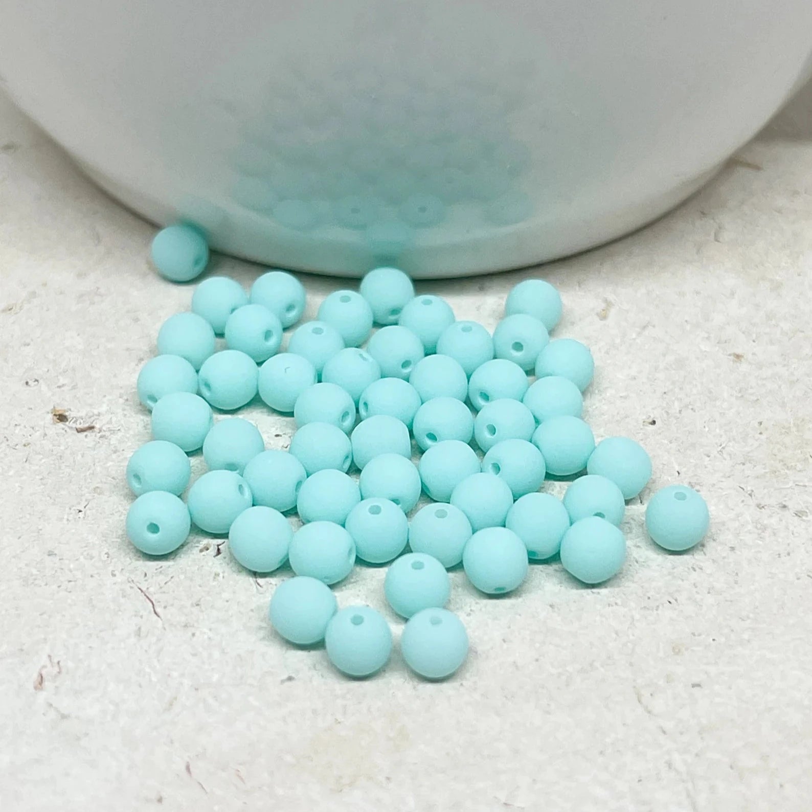 Böhmische Glasschliffperlen 4mm Bondeli Türkis 100 St.