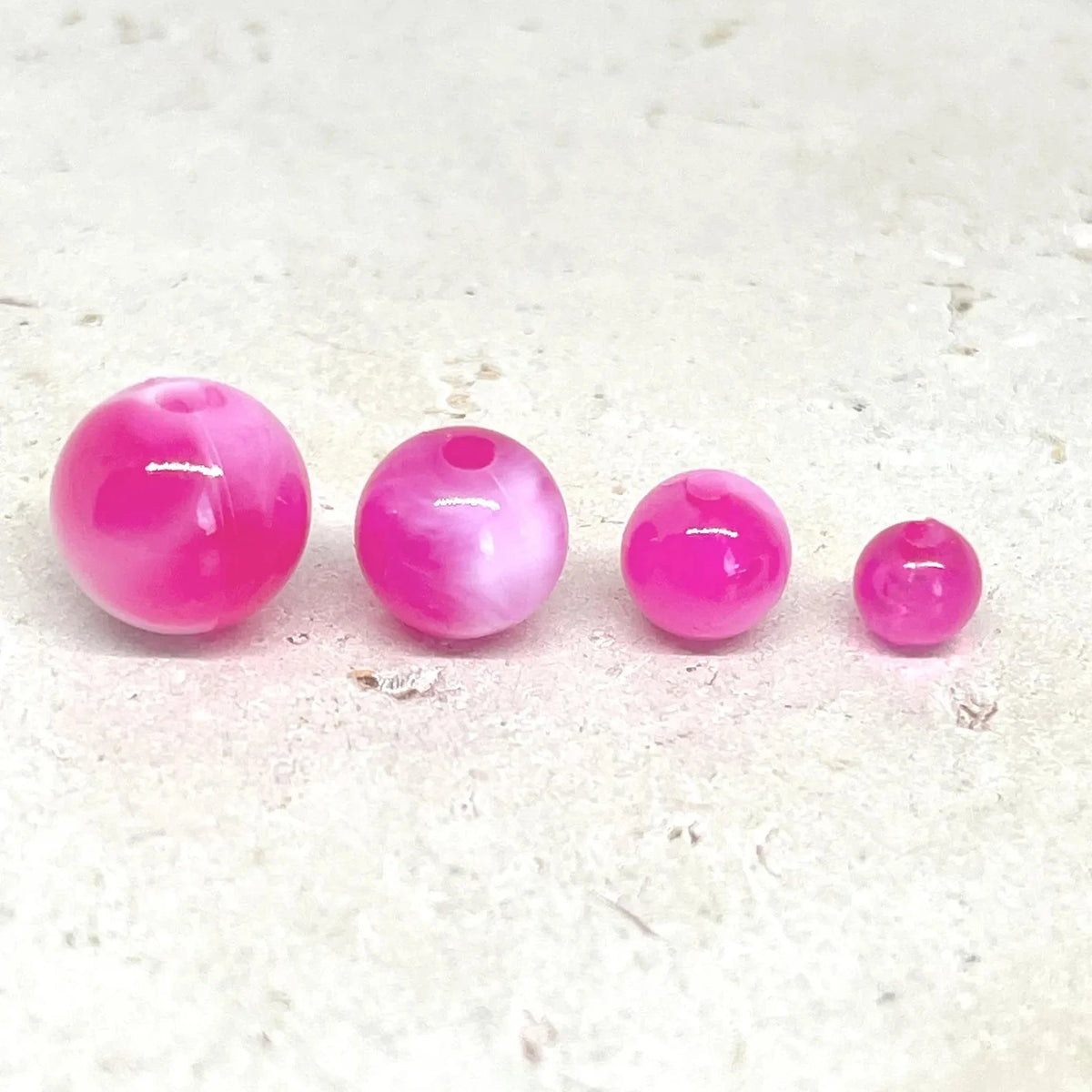 Acryl Perlen Rund 6/8/10/12mm Pink