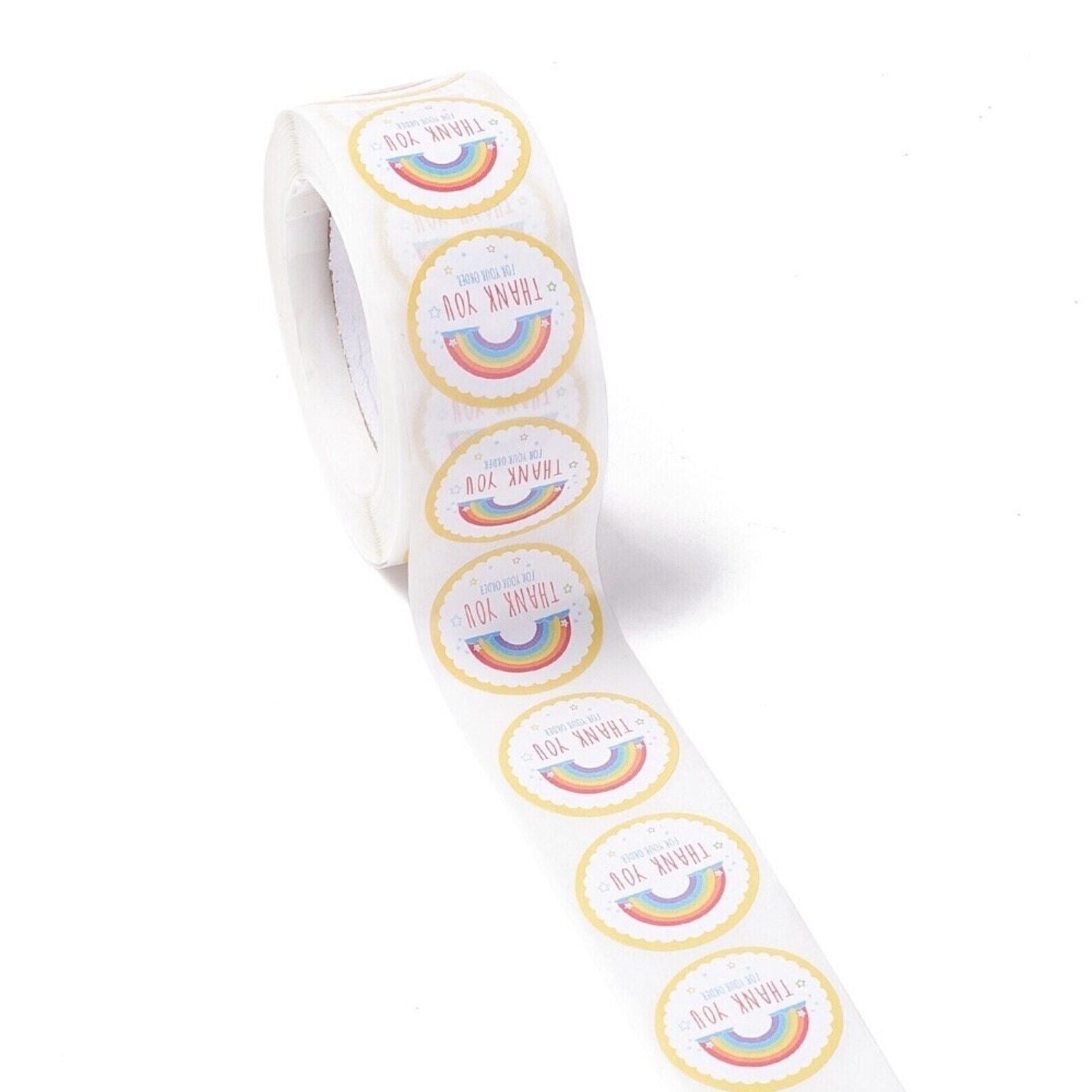 Thank you Aufkleber in Regenbogenmuster