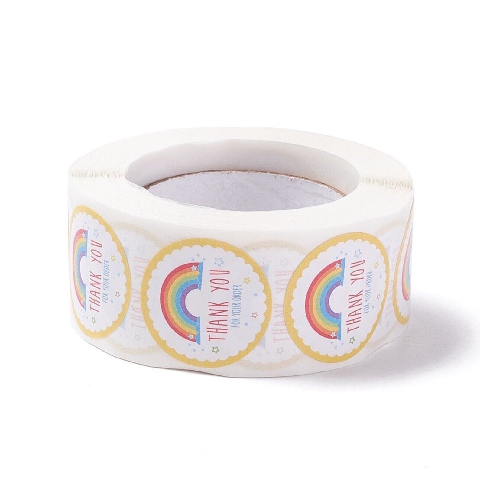 Thank you Aufkleber in Regenbogenmuster