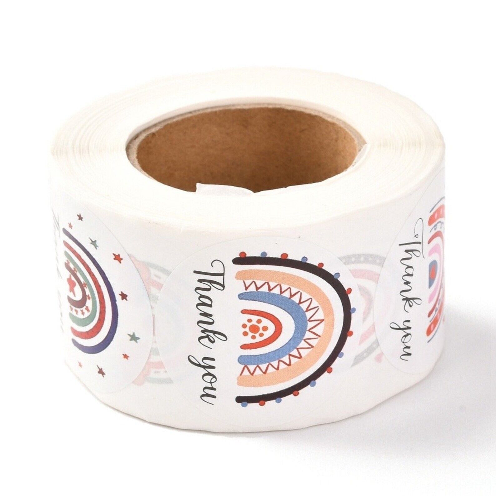 Aufkleber Danke - Regenbogenmuster.