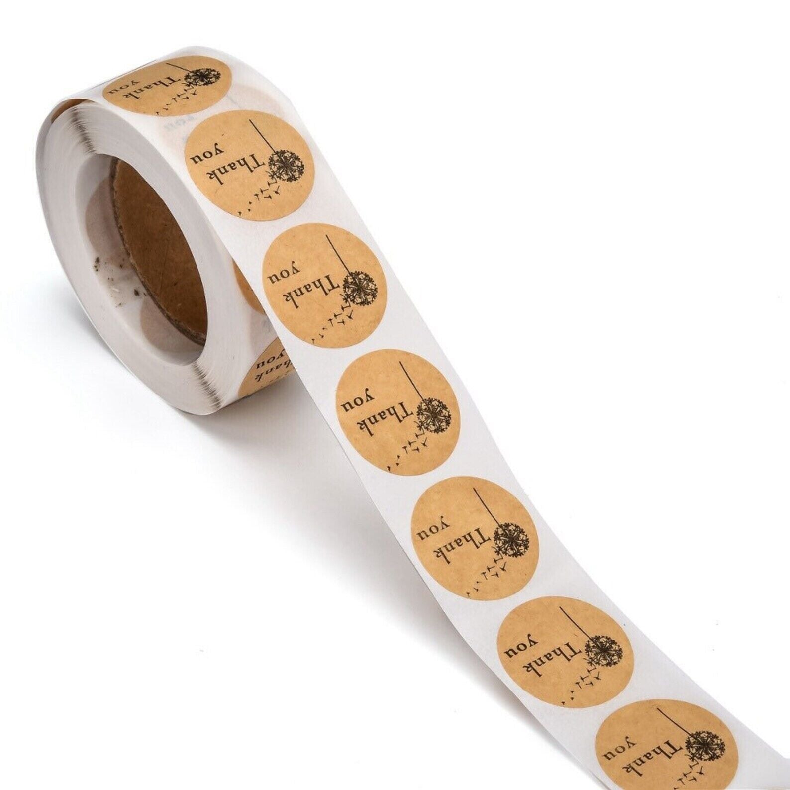 Aufkleber Thank You in Braun