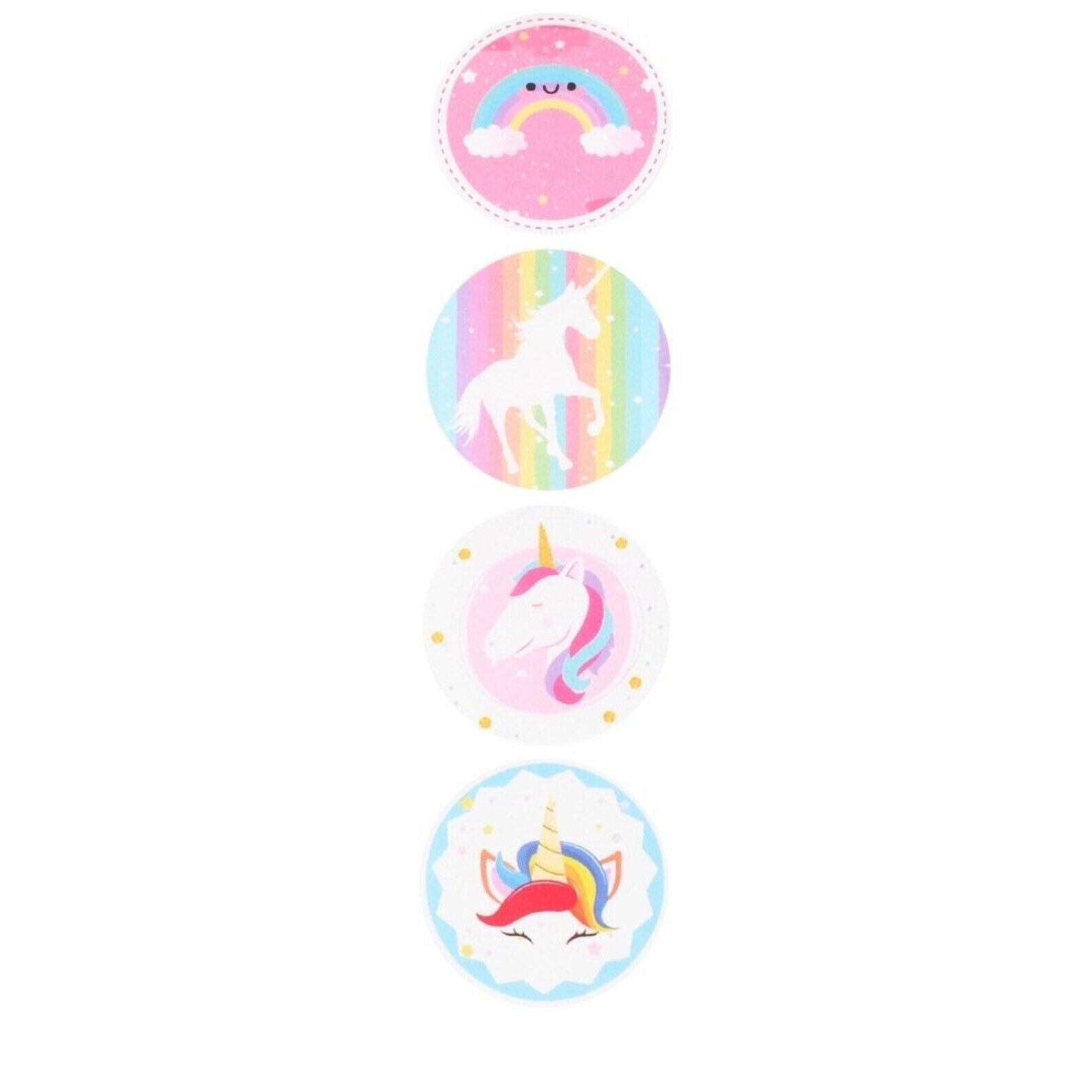 Aufkleber mit Einhornmotiven.