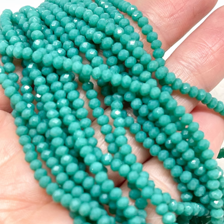 Glasschliffperlen 3mm grün