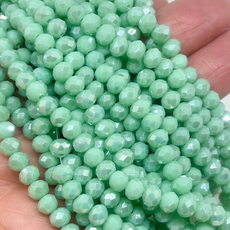 Kristallperlen 6mm Grün