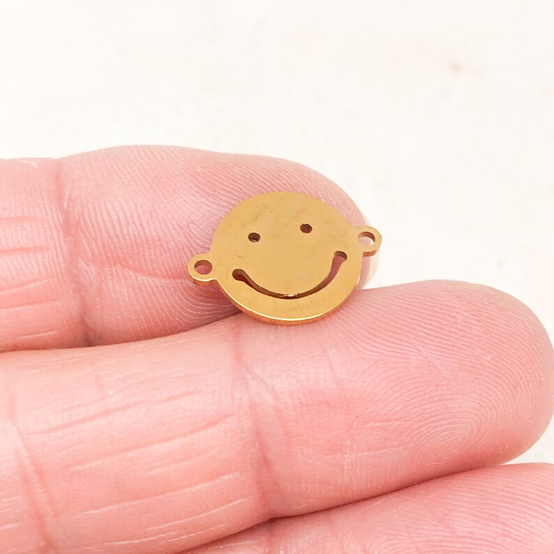 Verbinder Edelstahl Happy Conector 3 St. - Vergoldet