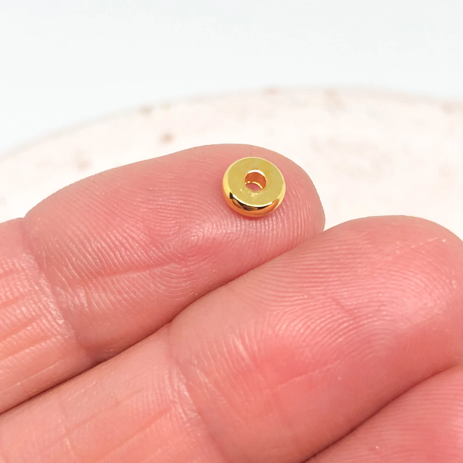 Edelstahlperlen 20 St., 4mm/5mm/6mm Spacerperlen Edelstahlrondelle