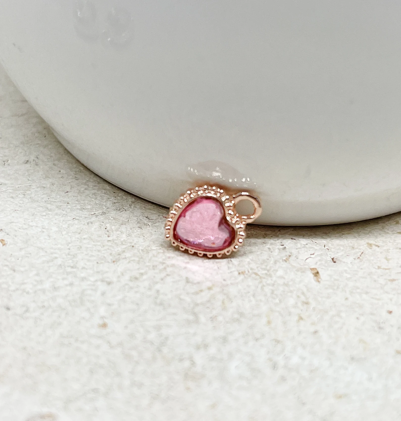 Herzen Anhänger, Glas Anhänger Herz 3 St.