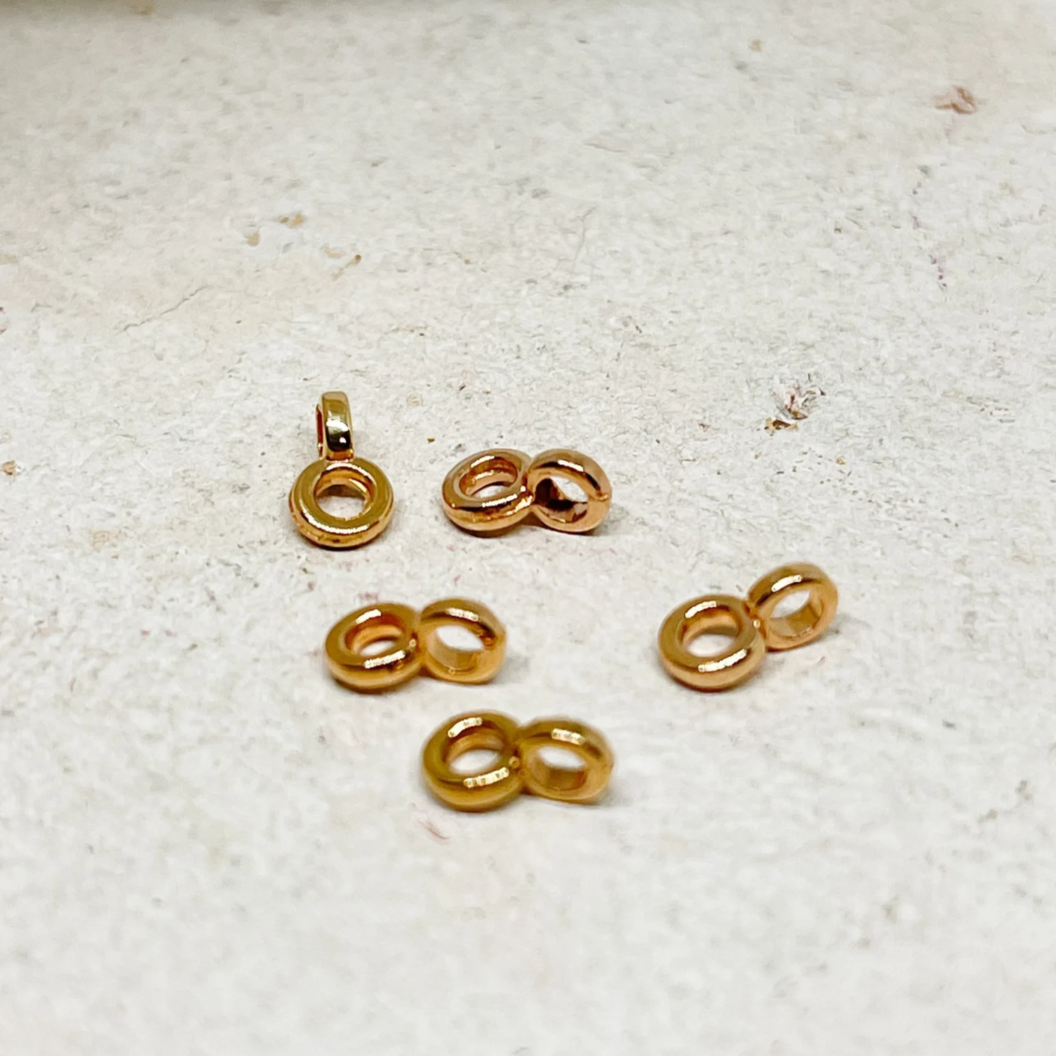 5 St. Anhängerschlaufe Roségoldfarben
