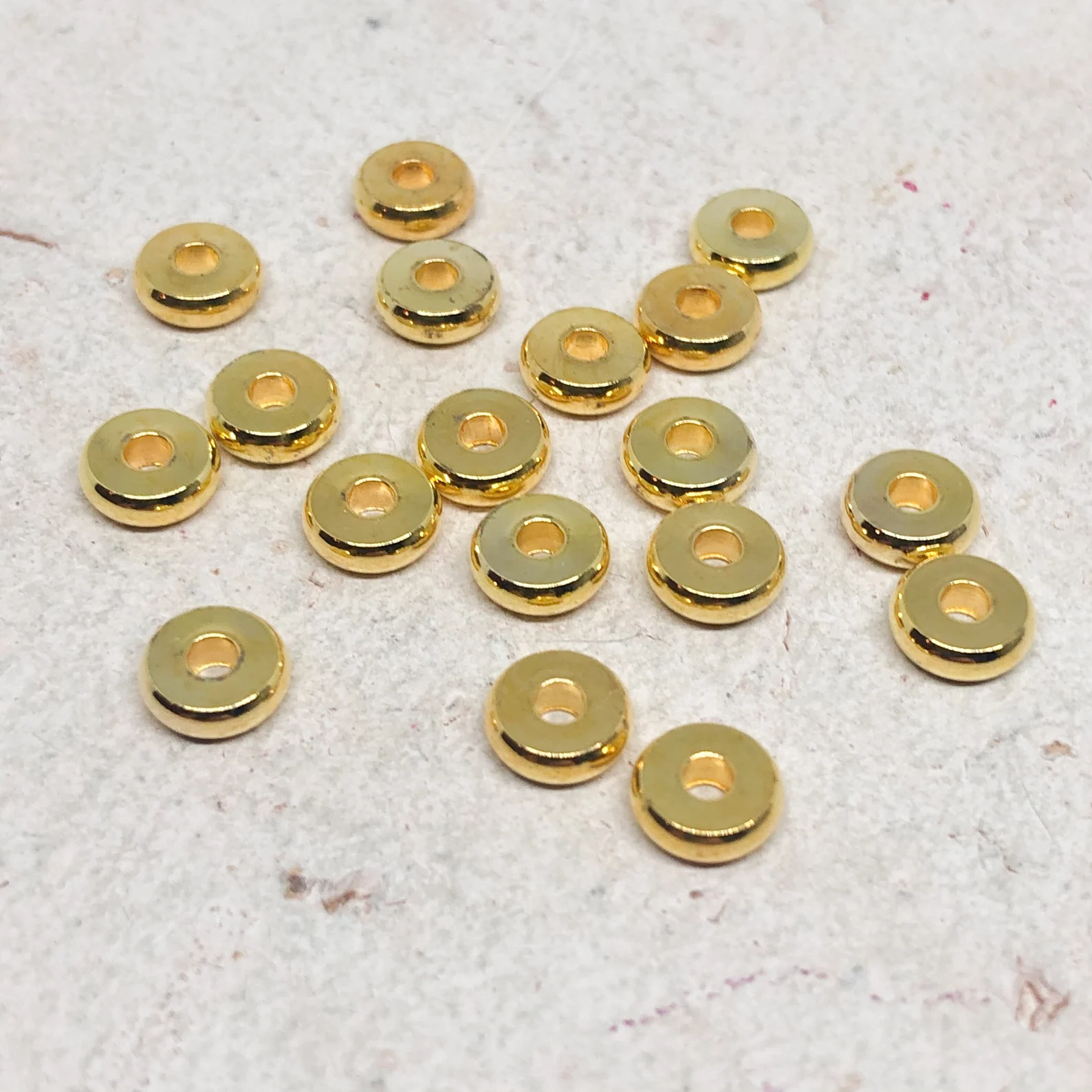 Edelstahlperlen 20 St., 4mm/5mm/6mm Spacerperlen Edelstahlrondelle