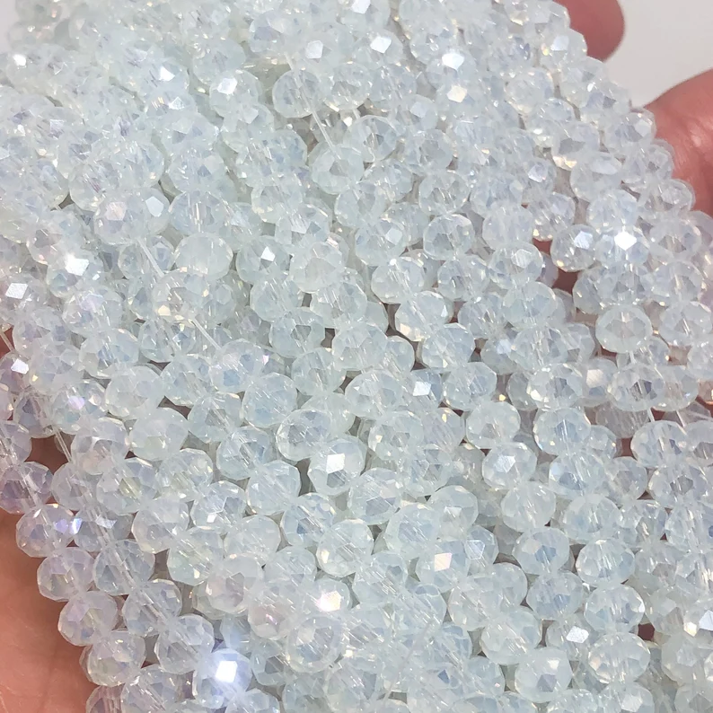 Kristallperlen 6mm Milchig - Kristall